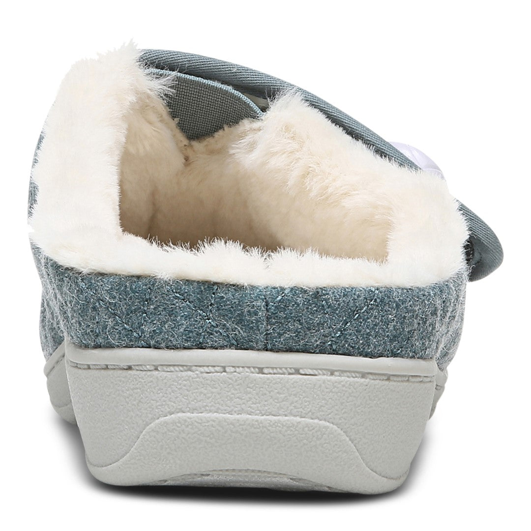 Vionic Carlin Women's Supportive Slippers - Mineral Flan Shear - Back