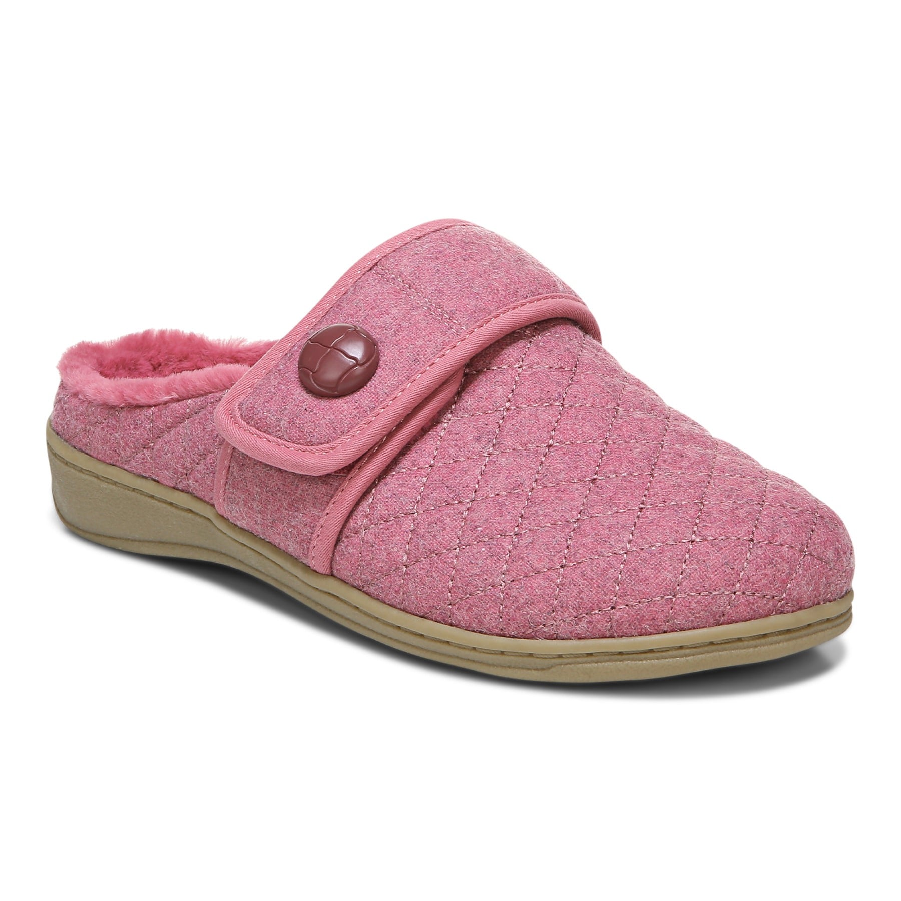 Vionic Carlin Women's Supportive Slippers - Rhubarb - Angle main