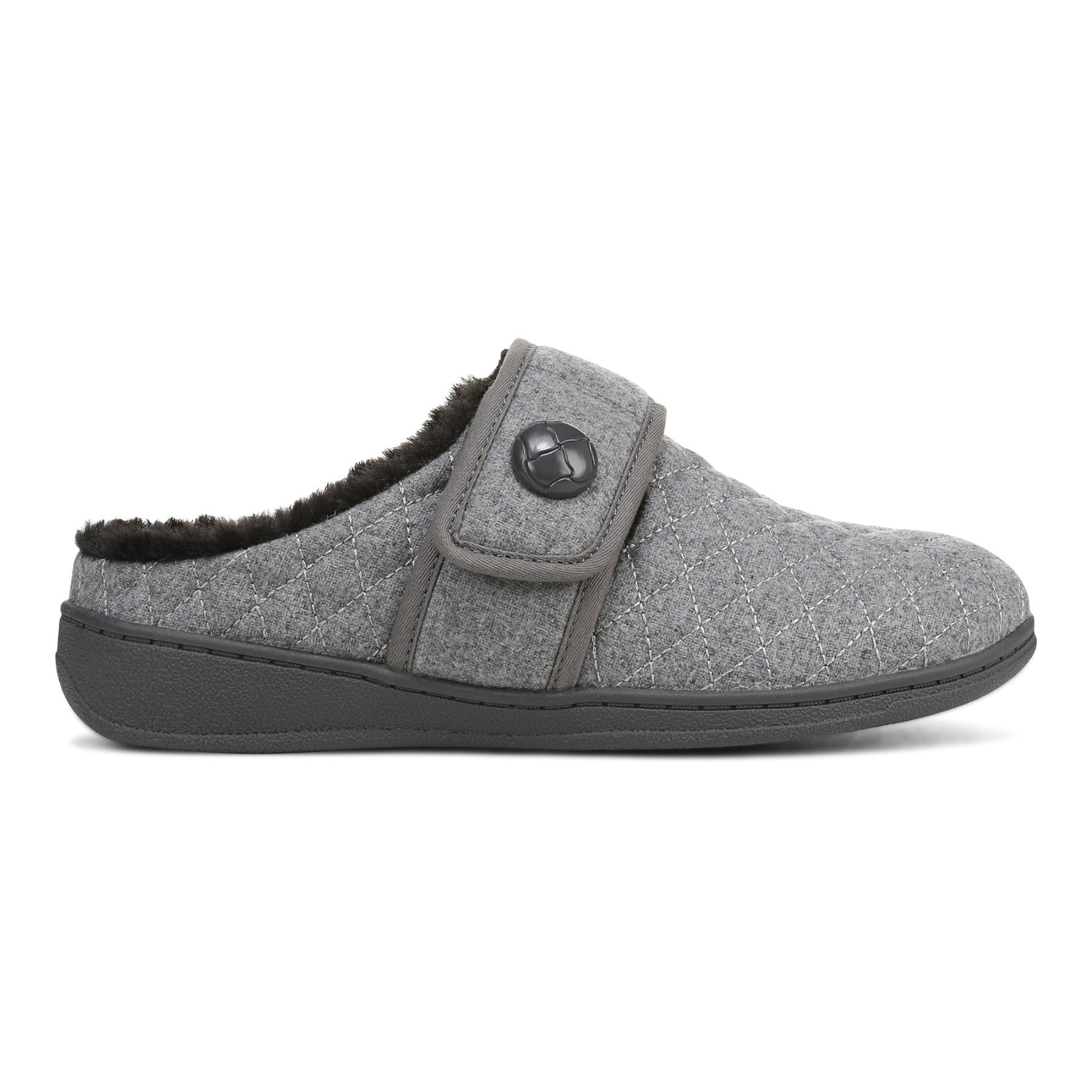 Vionic Carlin Women's Supportive Slippers - Charcoal Grey Right side