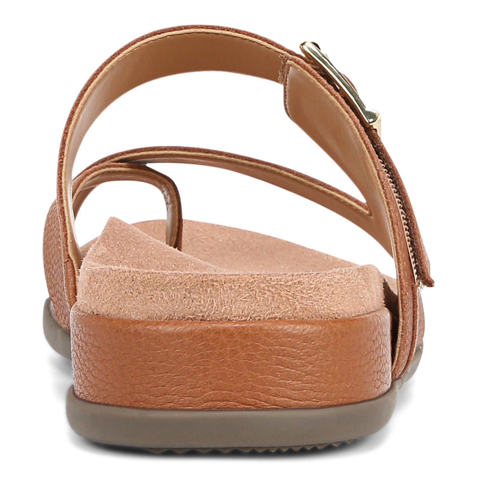 Vionic Carmela Women's Thong Sandals - Tan Leather - Back