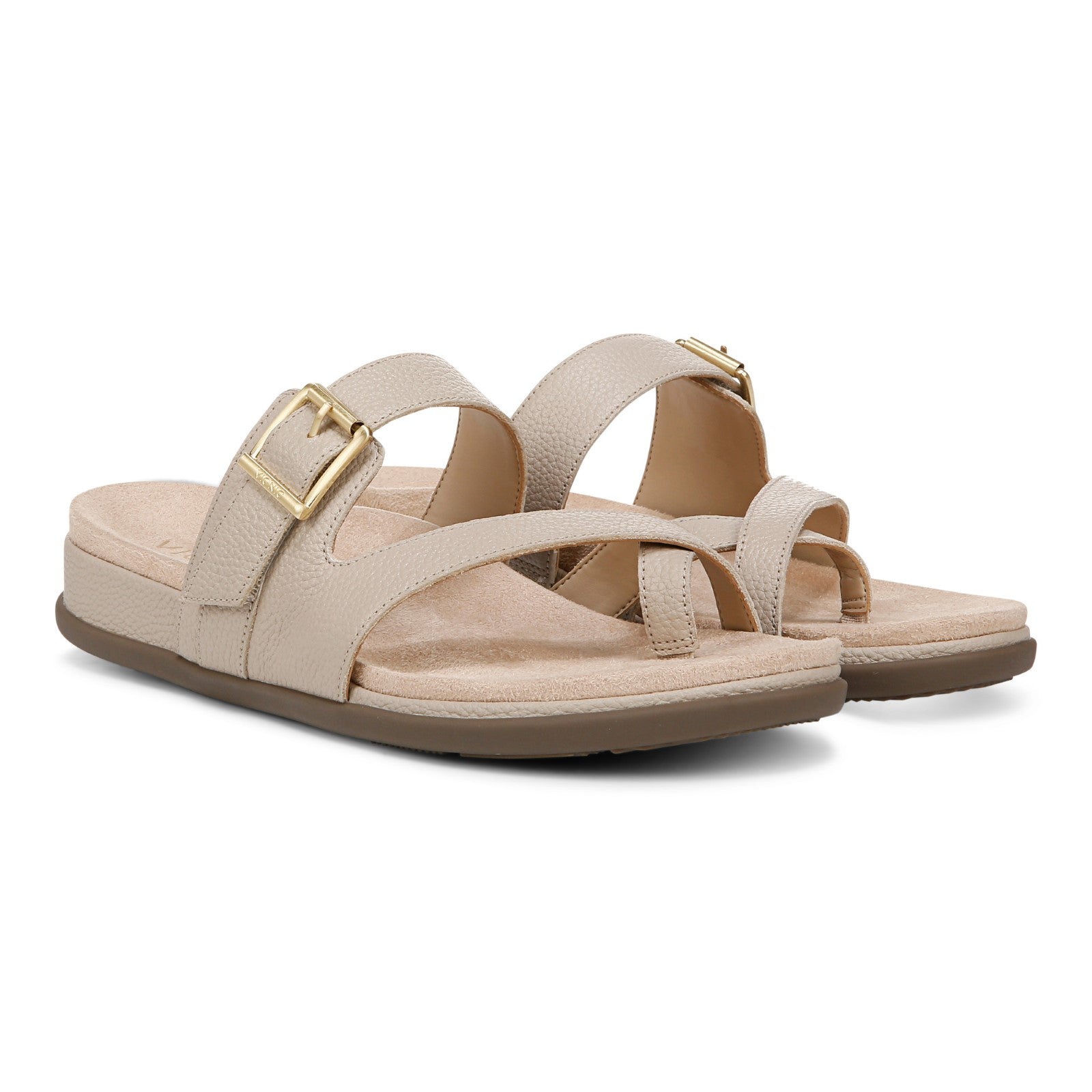 Vionic Carmela Women's Thong Sandals - Oatrmeal Leather - Pair