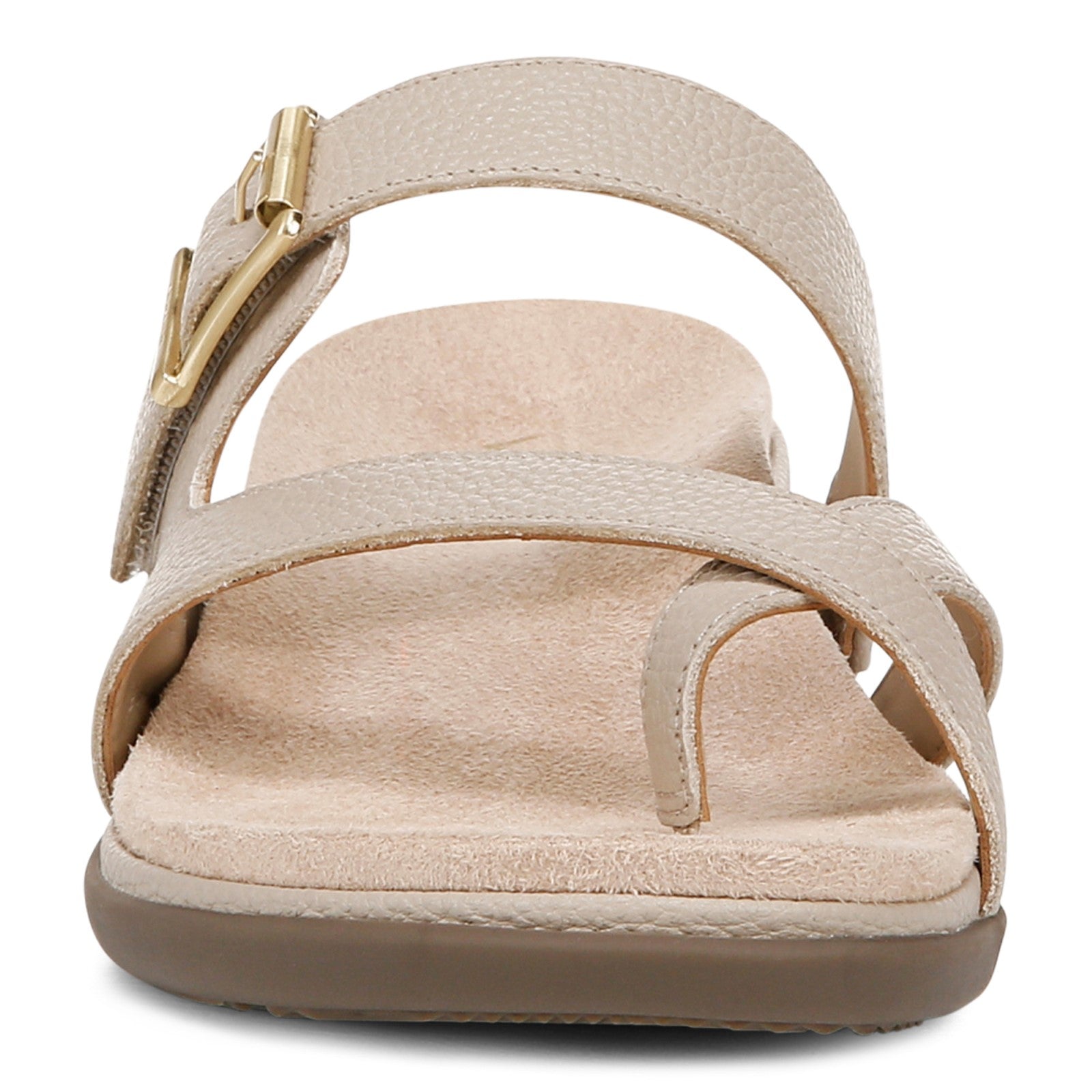 Vionic Carmela Women's Thong Sandals - Oatrmeal Leather - Front