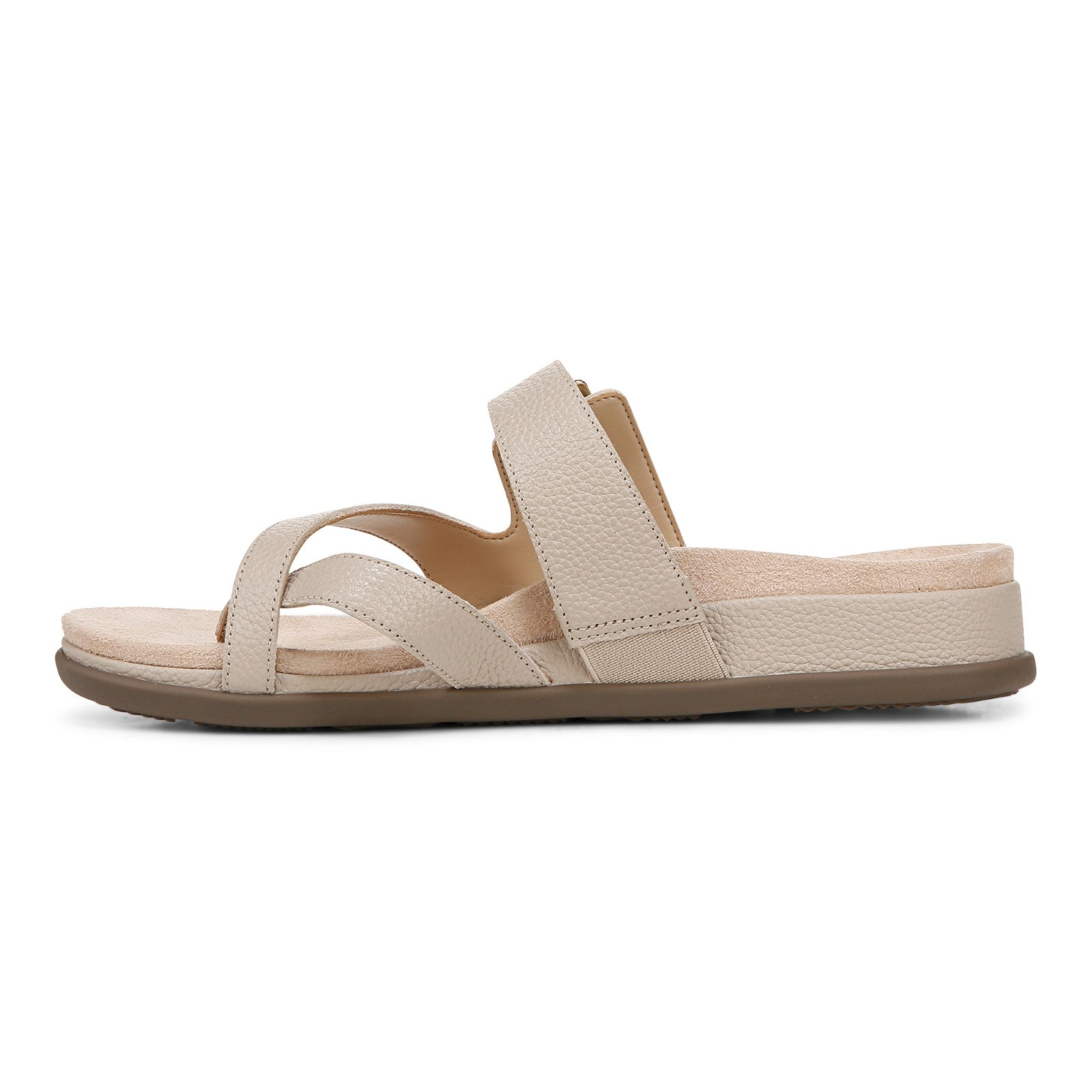 Vionic Carmela Women's Thong Sandals - Oatrmeal Leather - Left Side