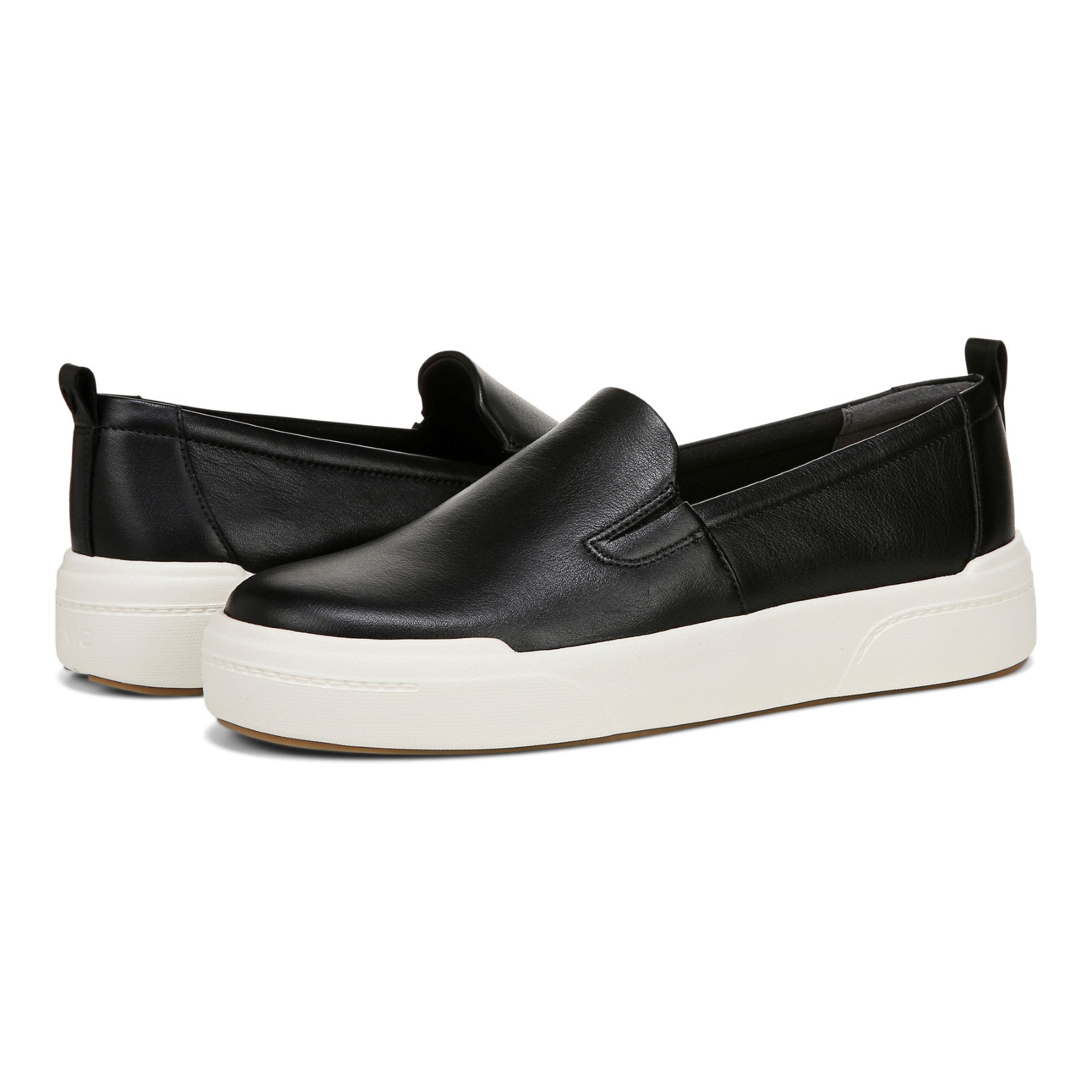 Vionic Carson womens Slip On/Loafer/Moc Shoe - Black - pair left angle