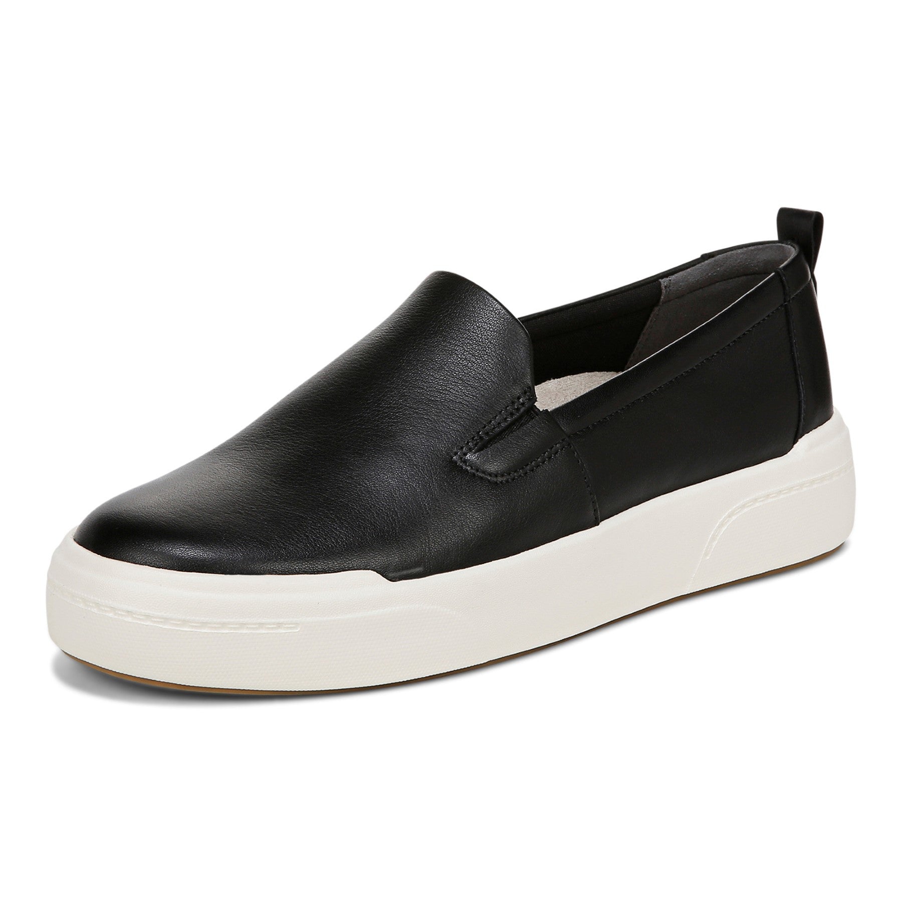 Vionic Carson womens Slip On/Loafer/Moc Shoe - Black - Left angle