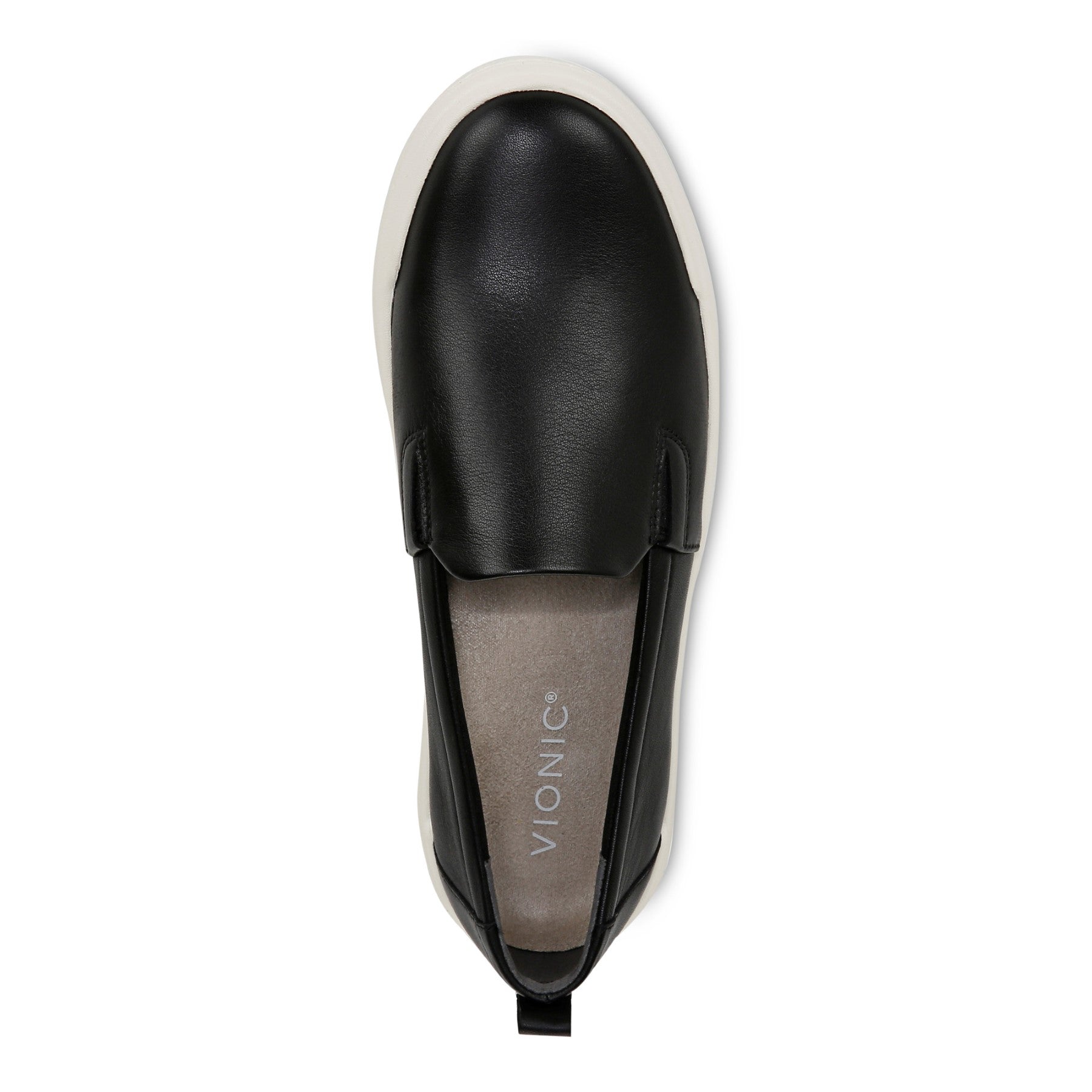 Vionic Carson womens Slip On/Loafer/Moc Shoe - Black - Top