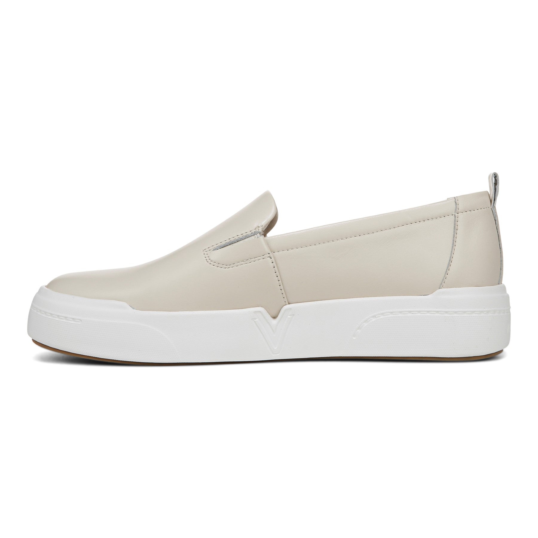 Vionic Carson womens Slip On/Loafer/Moc Shoe - Cream - Left Side