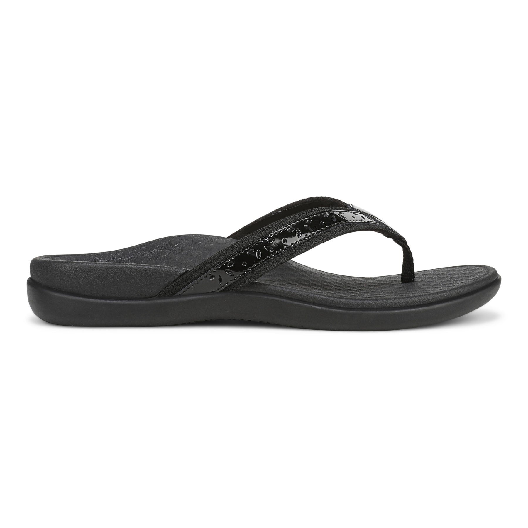 Vionic Casandra Women's Orthotic Sandal - Tide - Black/Black Side
