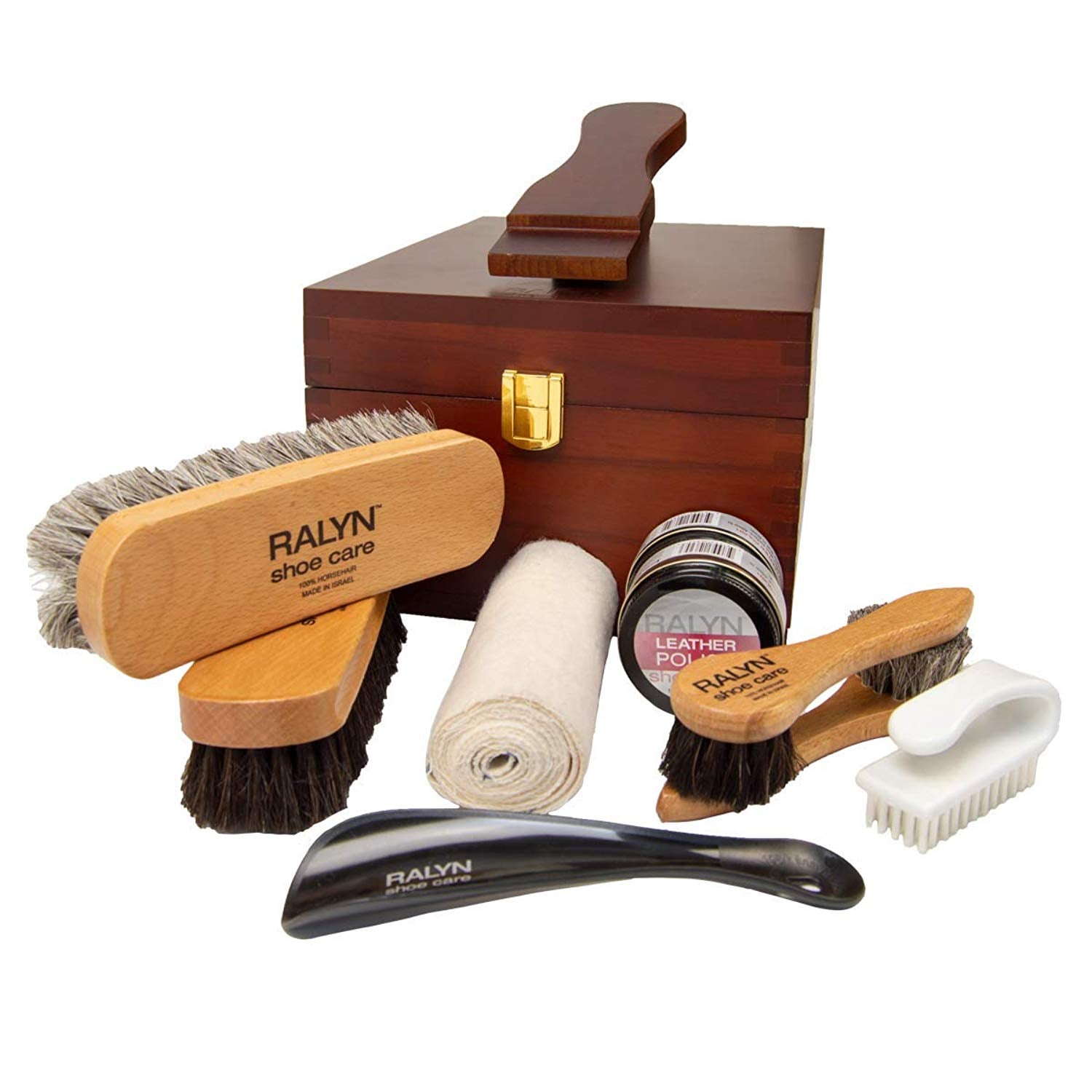 Cedar Shoe Shine Kit for Leather Footwear - Gift Set