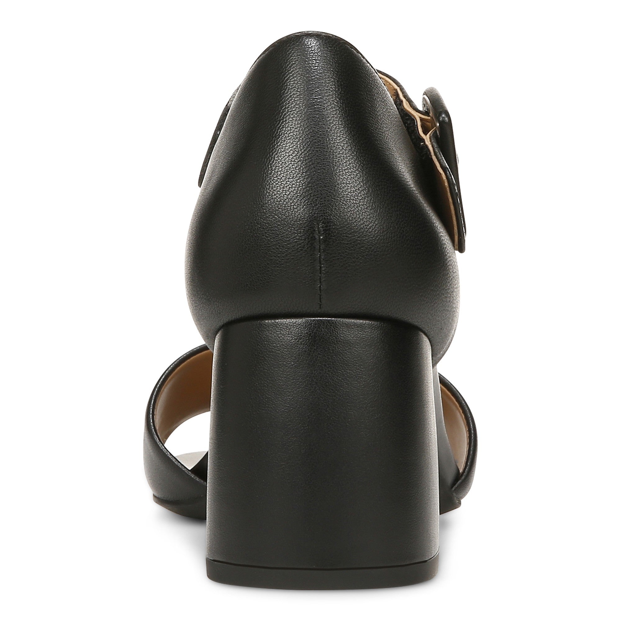 Vionic Chardonnay Womens Quarter/Ankle/T-Strap Sandals - Black Leather - Back