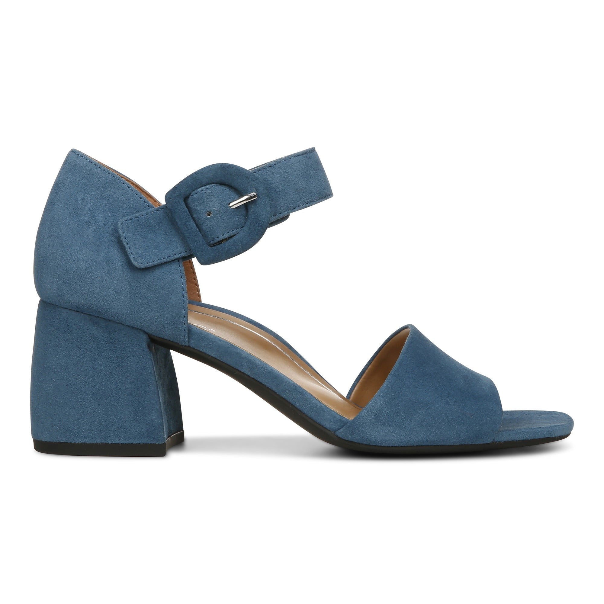 Vionic Chardonnay Womens Quarter/Ankle/T-Strap Sandals - Dark Teal Suede - Right side