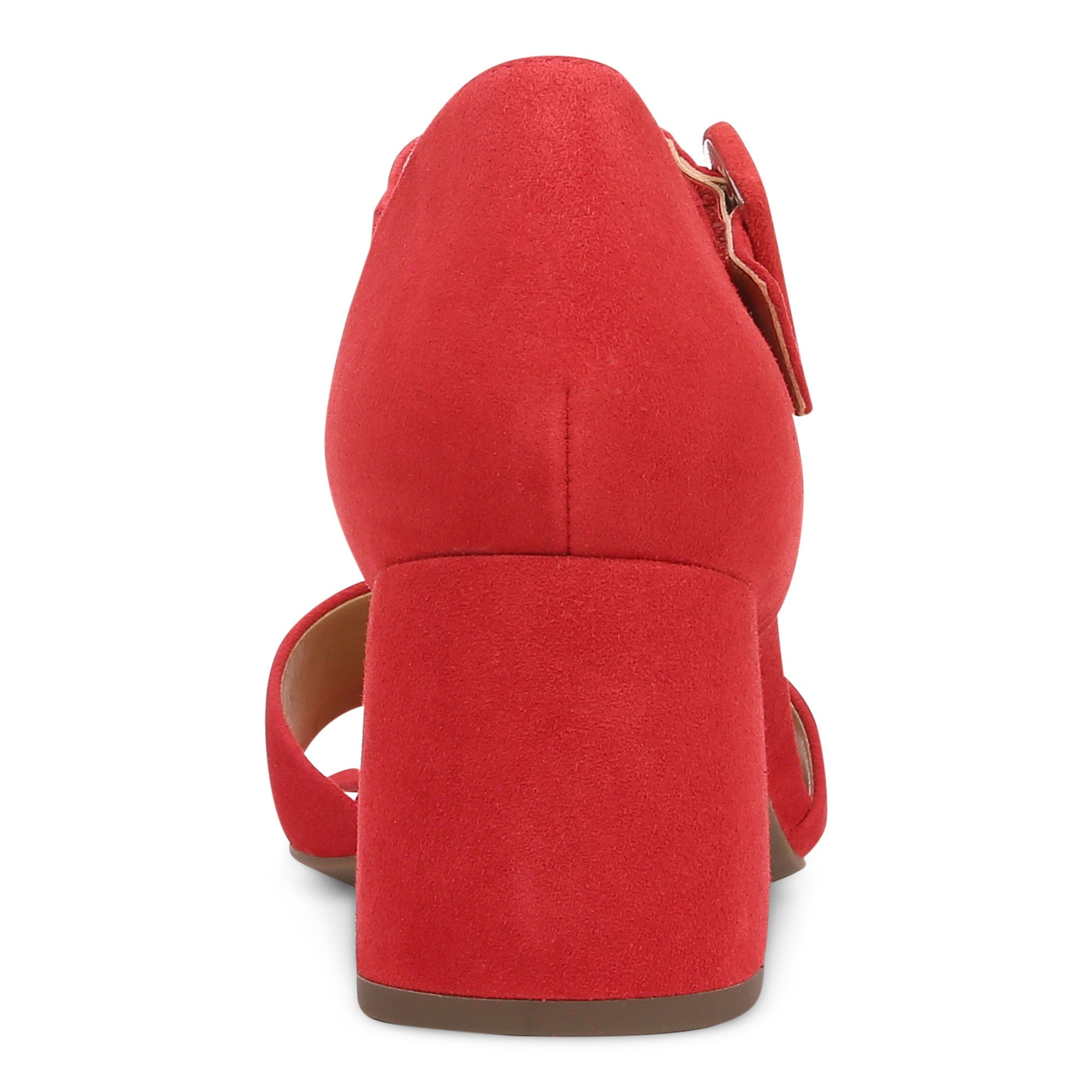 Vionic Chardonnay Women's Heeled Sandals - Stylish and Comfortable Quarter/Ankle/T-Strap Sandals - Red - Back