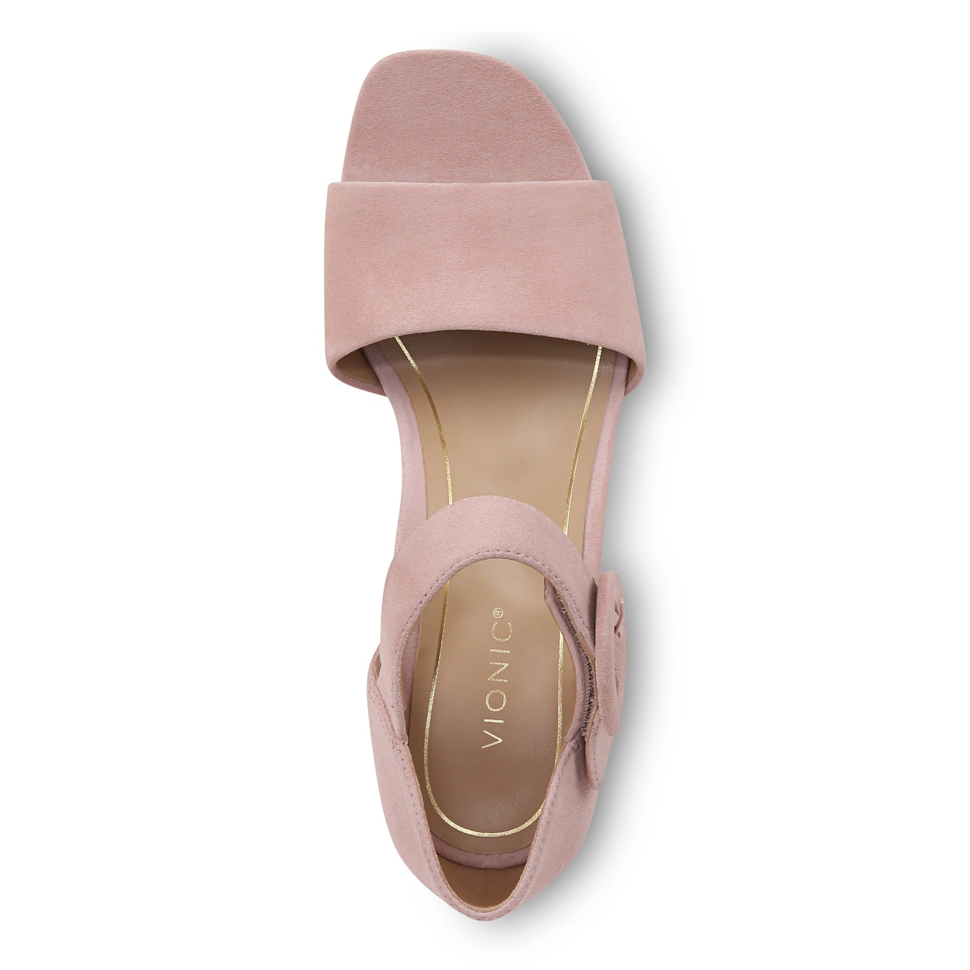 Vionic Chardonnay Women's Heeled Sandals - Stylish and Comfortable Quarter/Ankle/T-Strap Sandals - Light Pink - Top