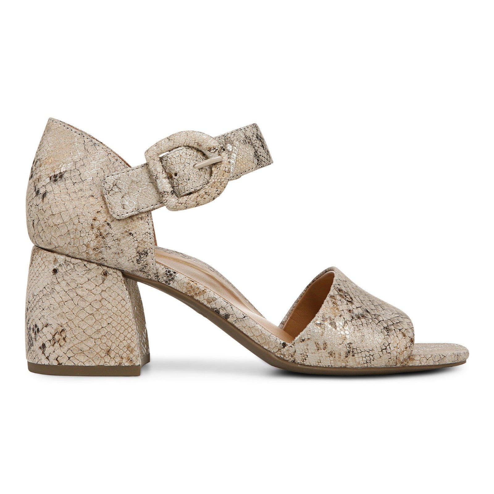 Vionic Chardonnay Women's Heeled Sandals - Stylish and Comfortable Quarter/Ankle/T-Strap Sandals - Oatmeal - Right side