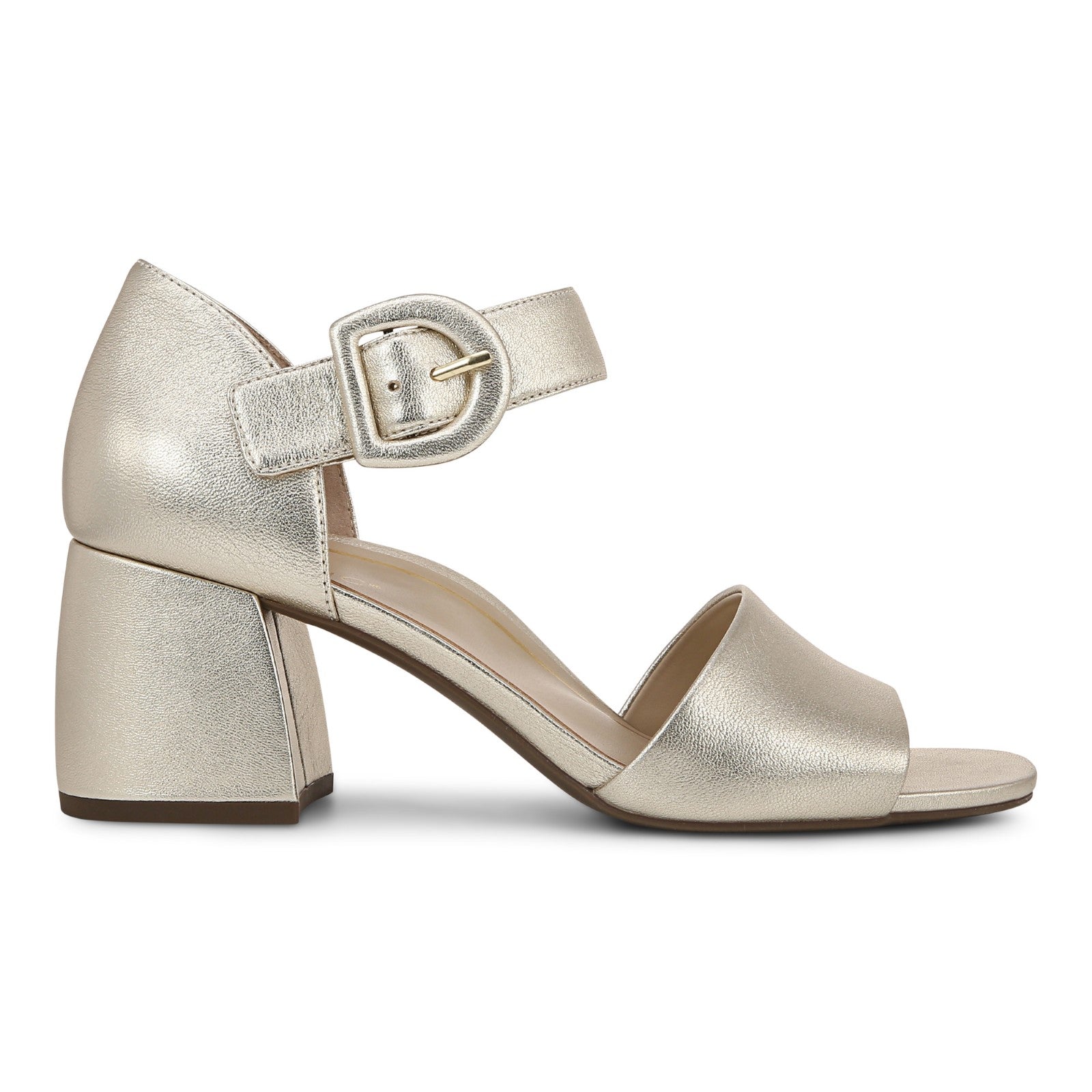 Vionic Chardonnay Women's Heeled Sandals - Stylish and Comfortable Quarter/Ankle/T-Strap Sandals - Gold - Right side