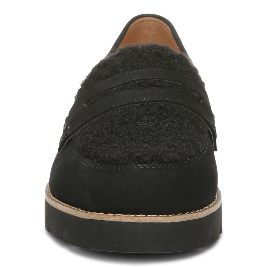 Vionic Cheryl Women's Platform Supportive Loafer - Black Nbk/shrl - Front