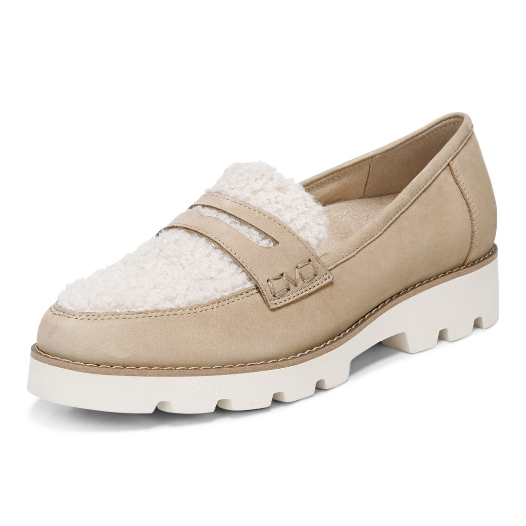 Vionic Cheryl Women's Platform Supportive Loafer - Wheat Nbk/shrl - Left angle
