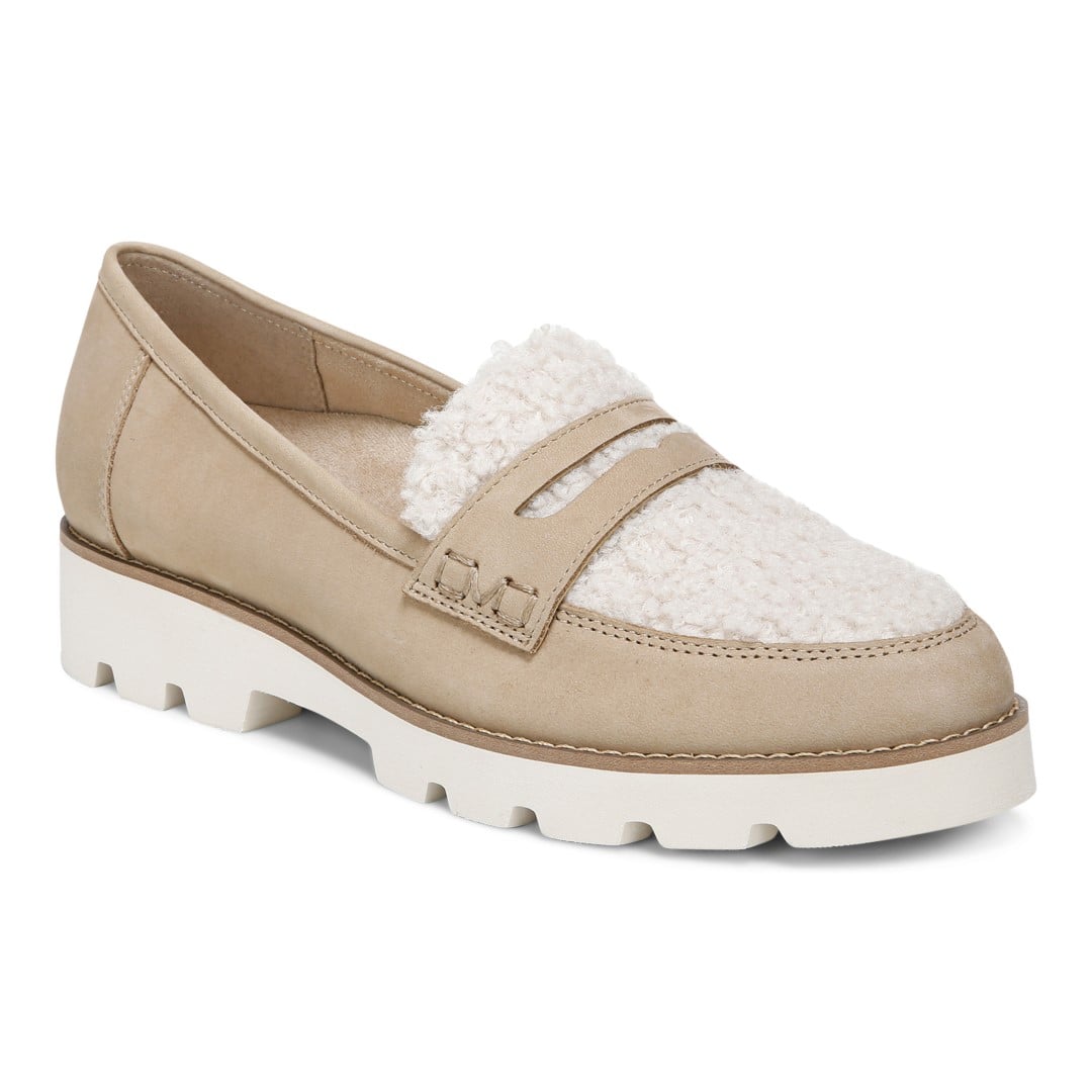 Vionic Cheryl Women's Platform Supportive Loafer in Wheat Nbk/shrl
