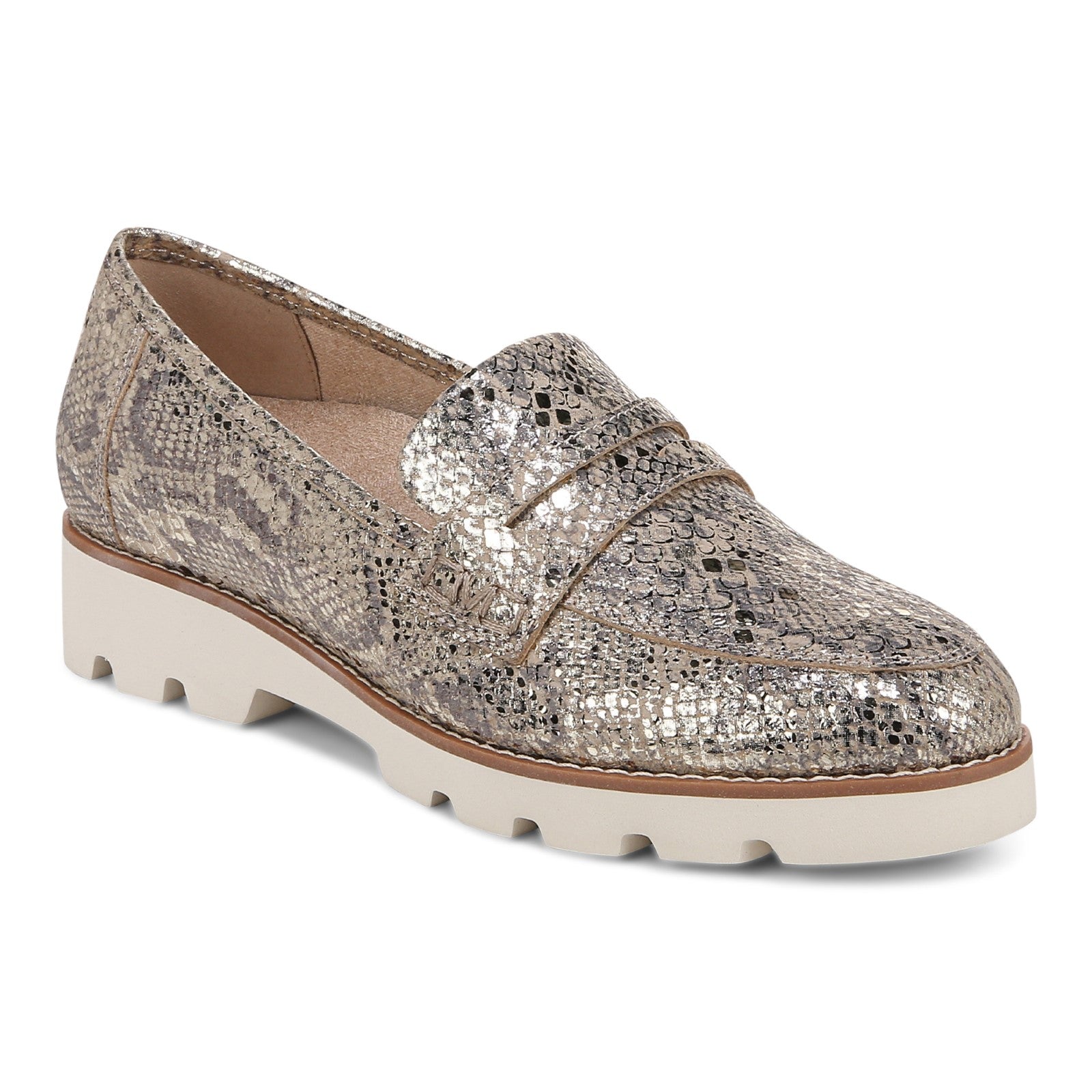 Vionic Cheryl II Women's Slip On Loafer Moc Casual Shoes in Gold
