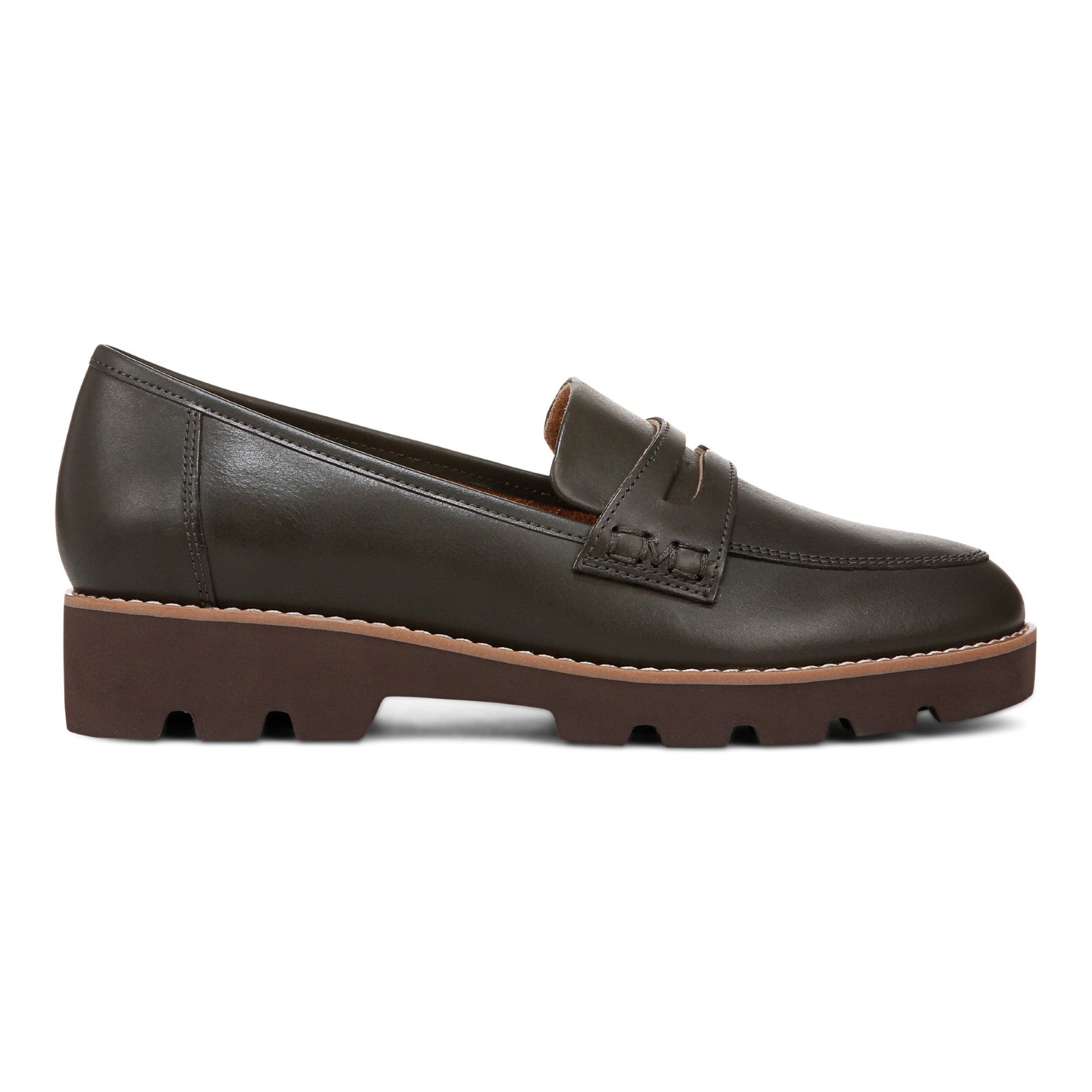 Vionic Cheryl II Women's Slip On Loafer Moc Casual Shoes - Dark Khaki - Right side