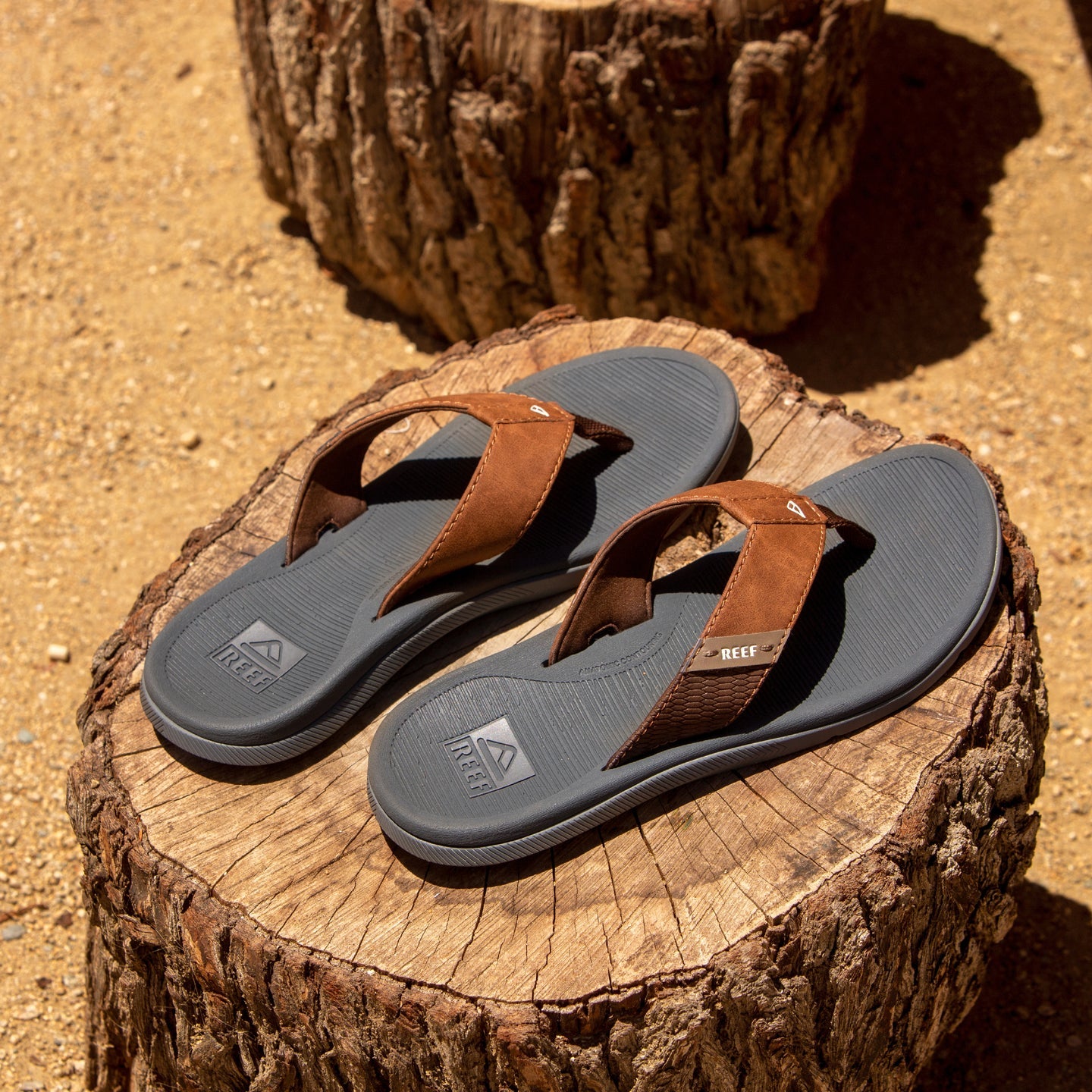 Reef Santa Ana - Grey/Tan - Alternate 1 View - Grey/Tan