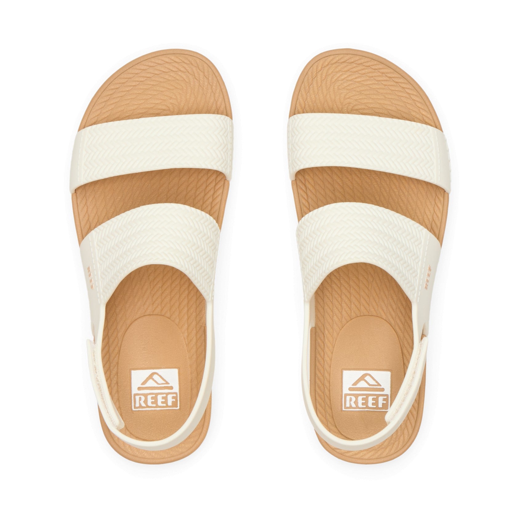 Reef Water Vista - White/Tan - Top View - White/Tan