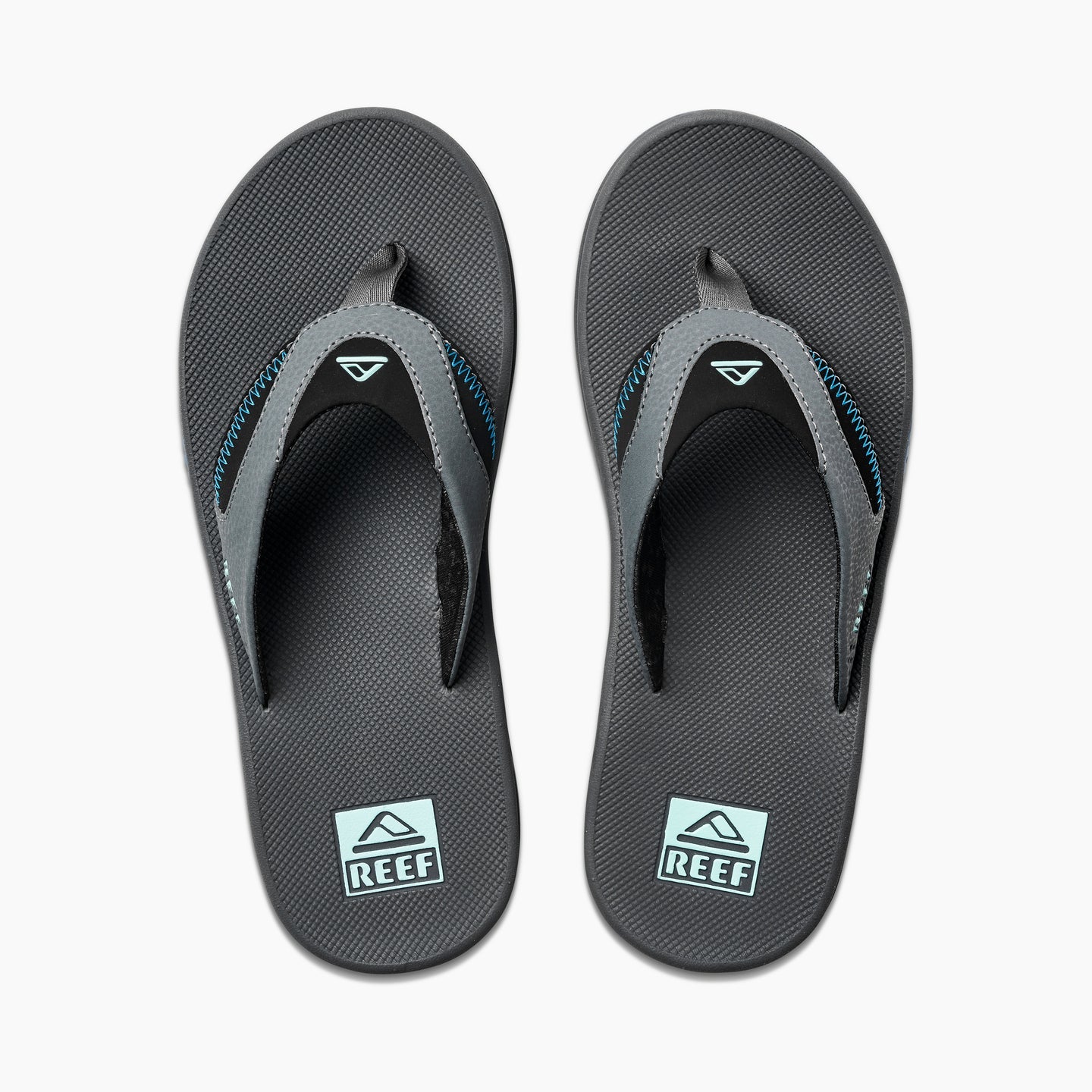 Reef Fanning - Gunmetal/Ocean - Top View