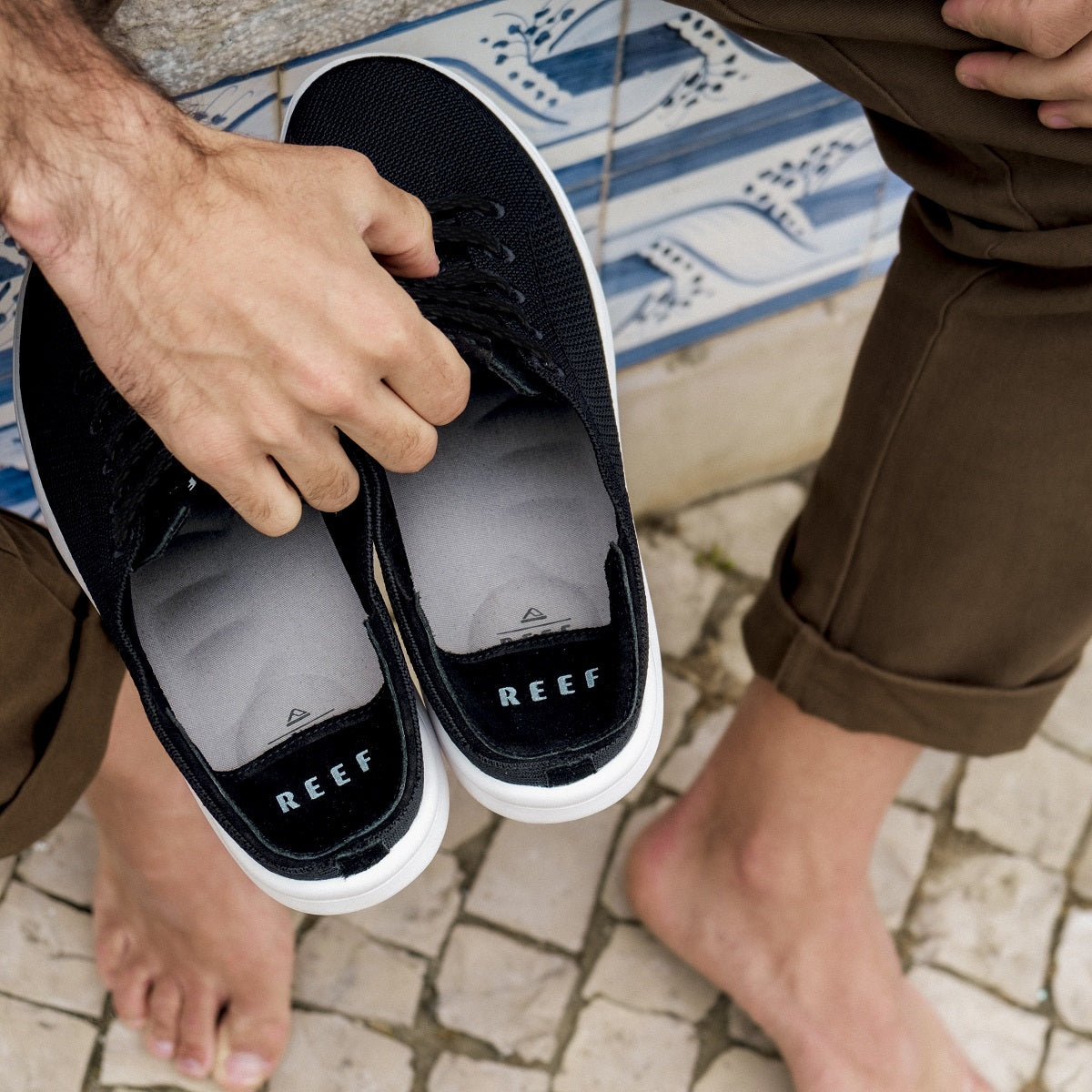 Reef Swellsole Neptune - Tan - Black