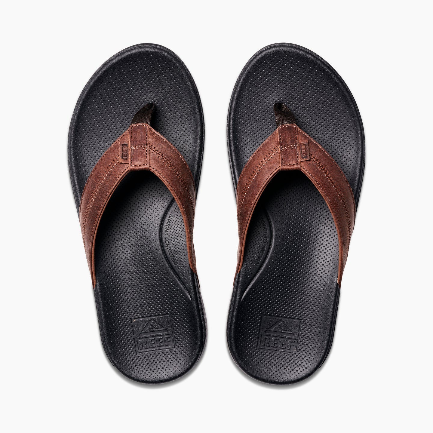 Reef Cushion Phantom 2.0 Leather - Brown/Black - Top View
