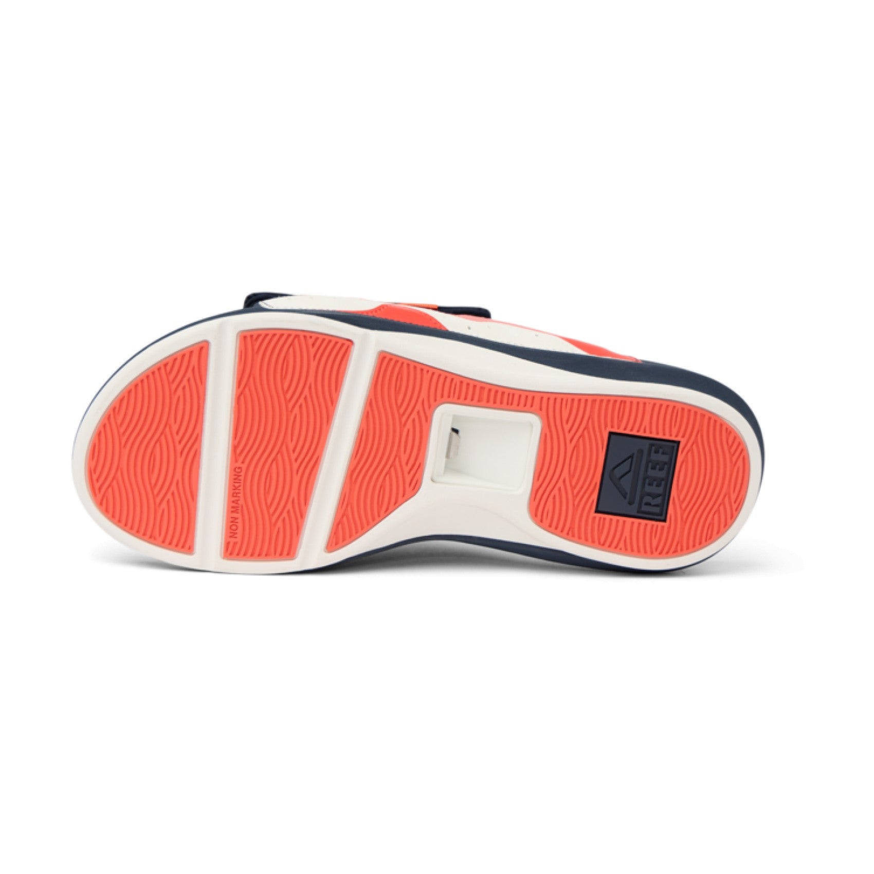 Reef Cruiser Slide - Navy/White/Orange - Underside View