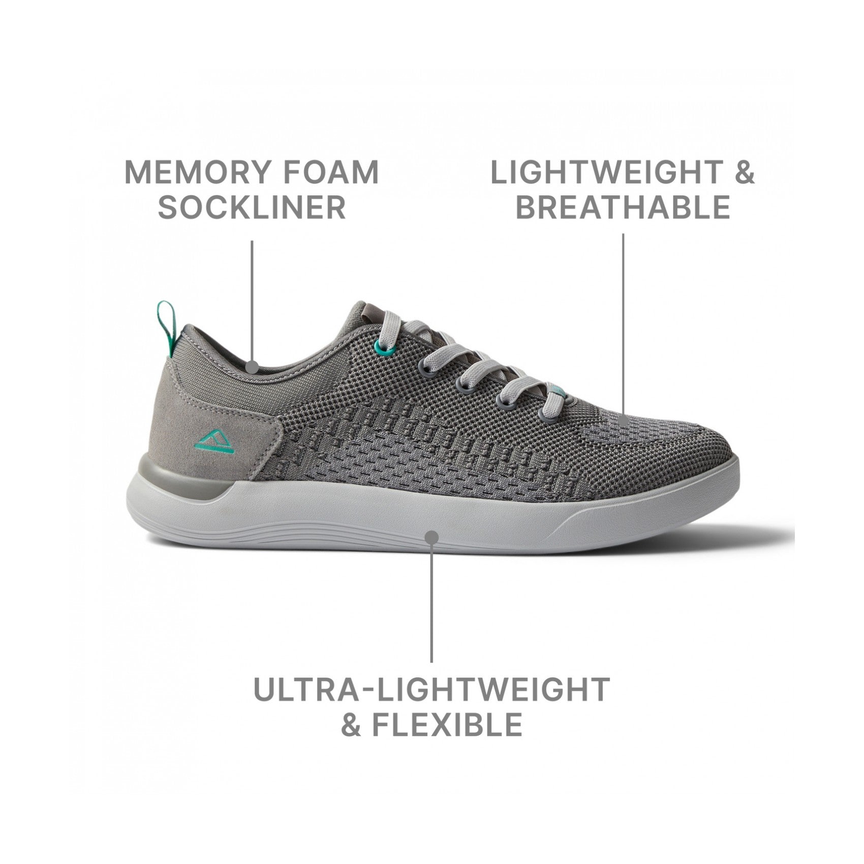 Reef Swellsole Neso view 6 - Grey/Aqua