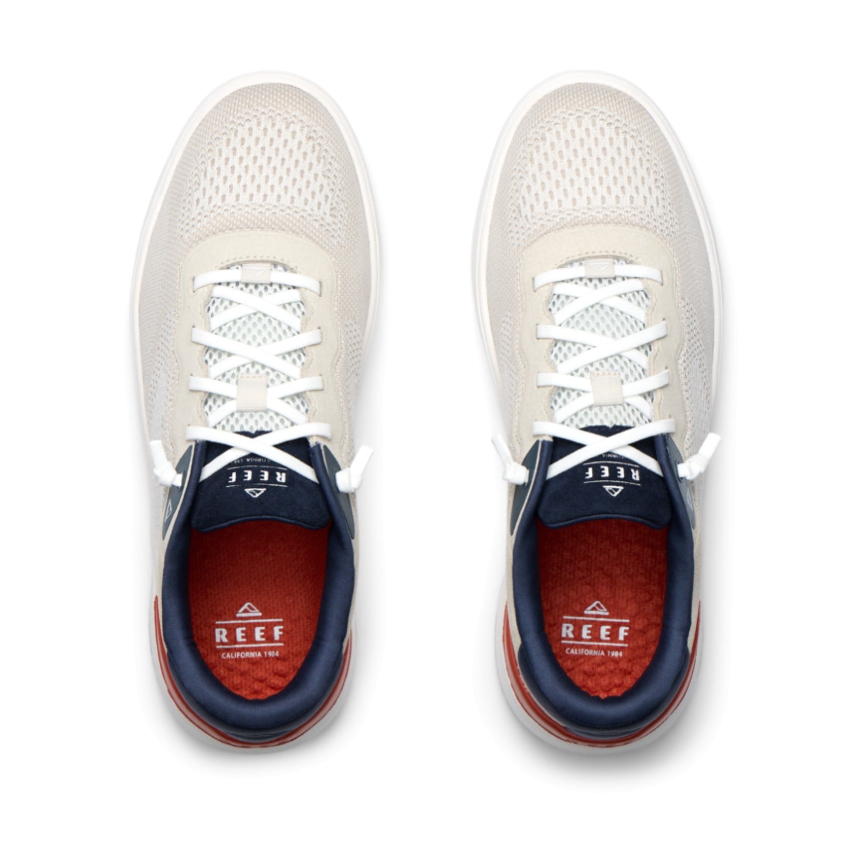 Reef Shoreline Del Mar - Tan/White/Navy - Top View
