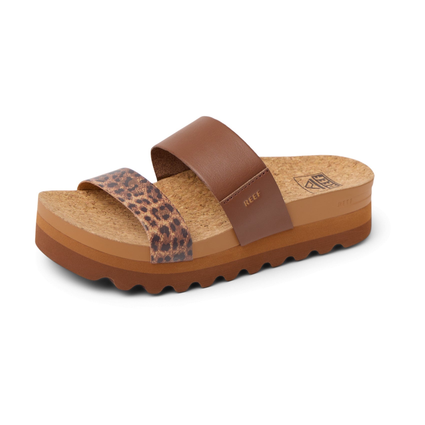 Reef Cushion Vista Hi - Brown/Leopard - Left Side View