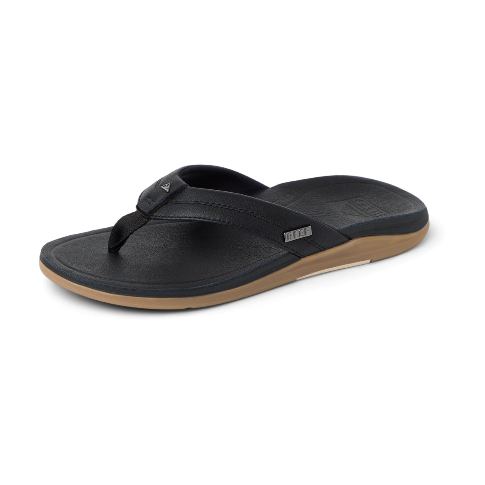Reef Leather Offshore - Black - Left Side View