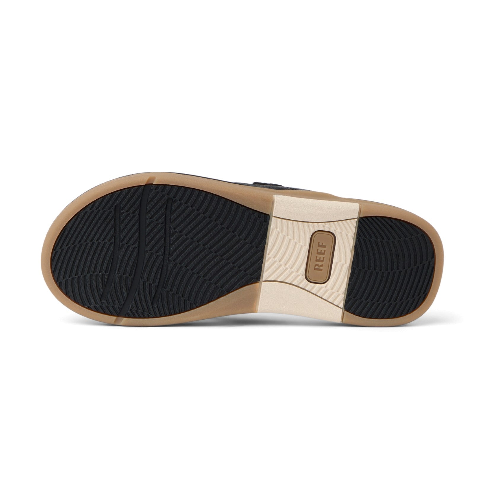 Reef Leather Offshore - Black - Underside View