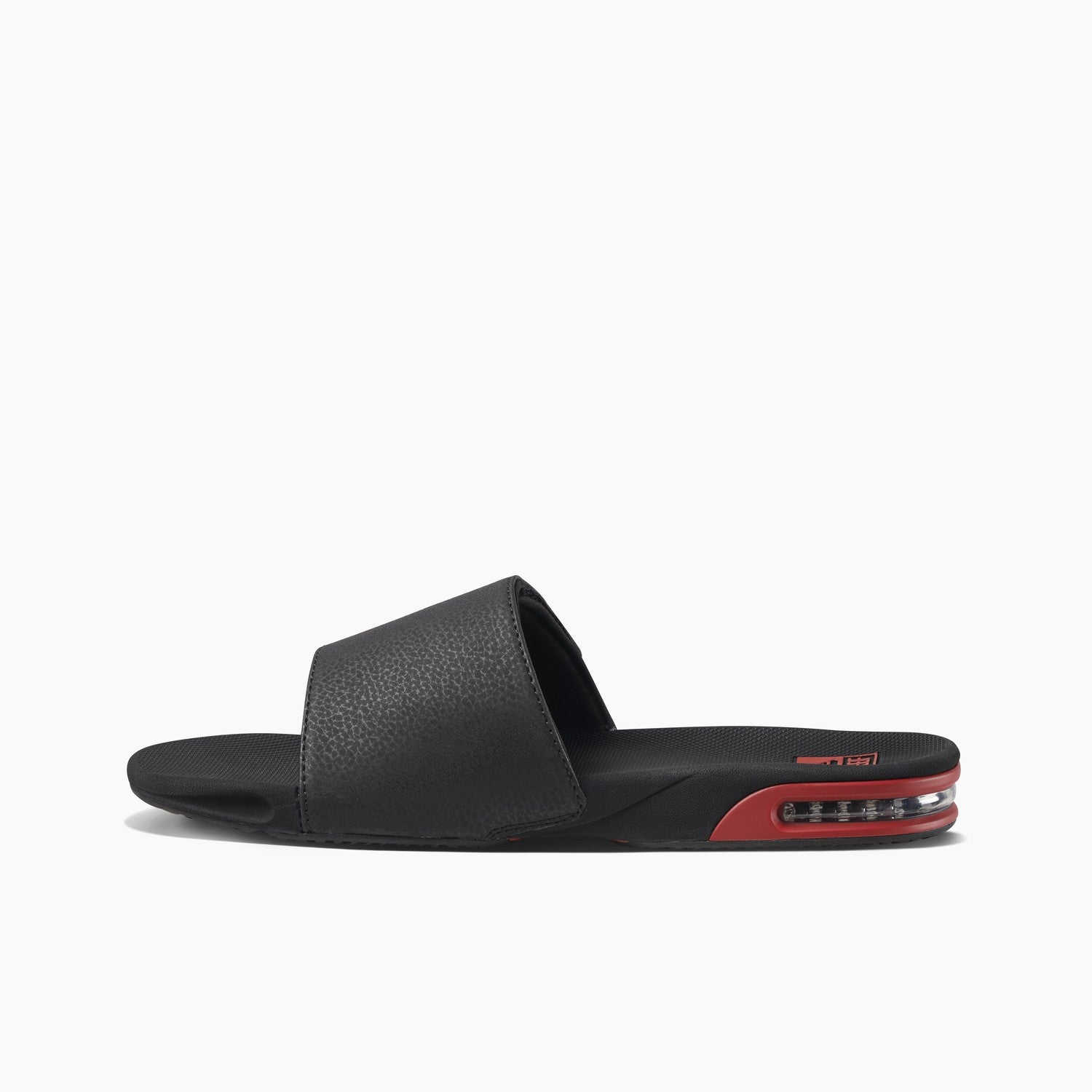 Reef Fanning Slide Men's Sandals - Black/red - Left Side