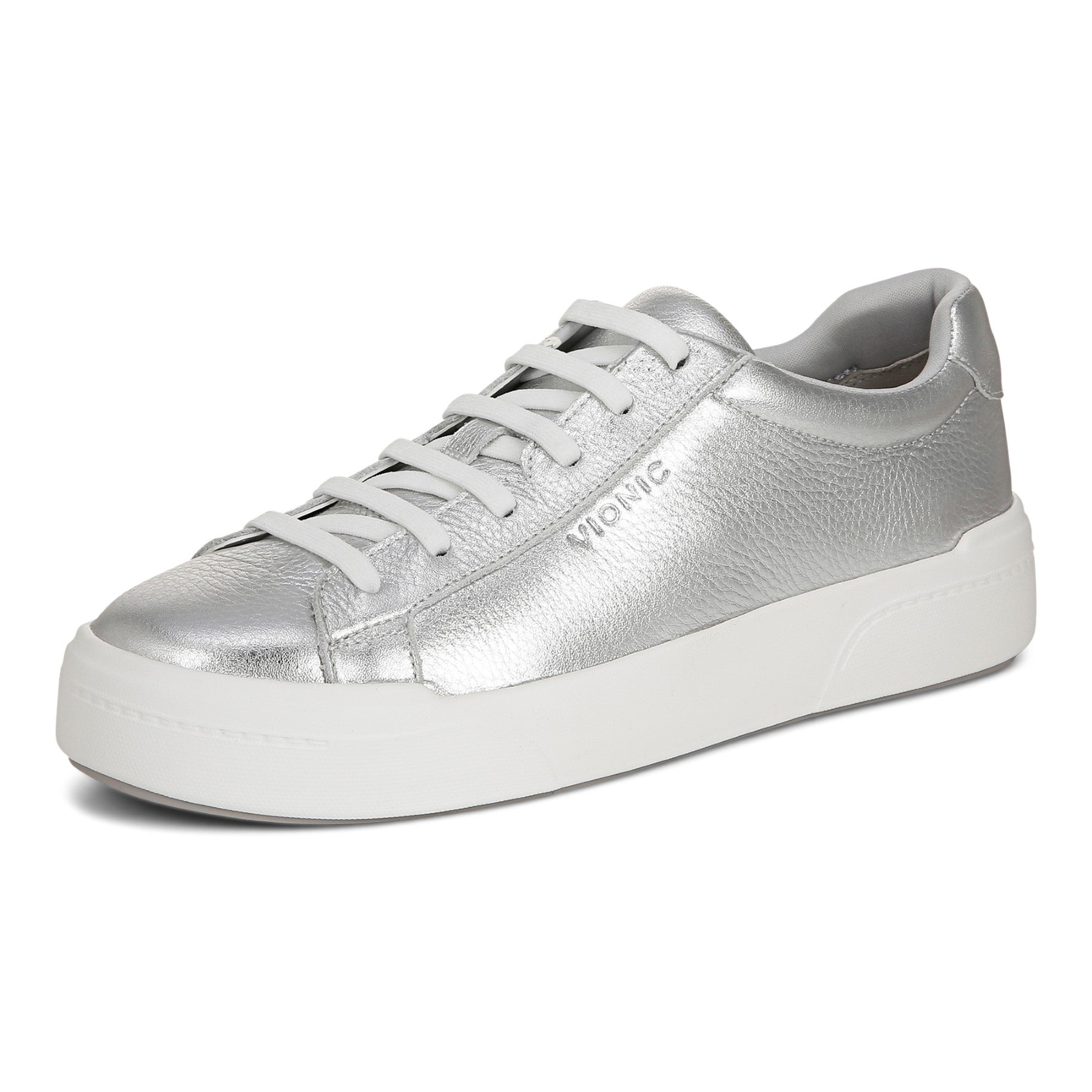 Vionic Colbie womens Slip On/Loafer/Moc Shoe - Silver - Left angle