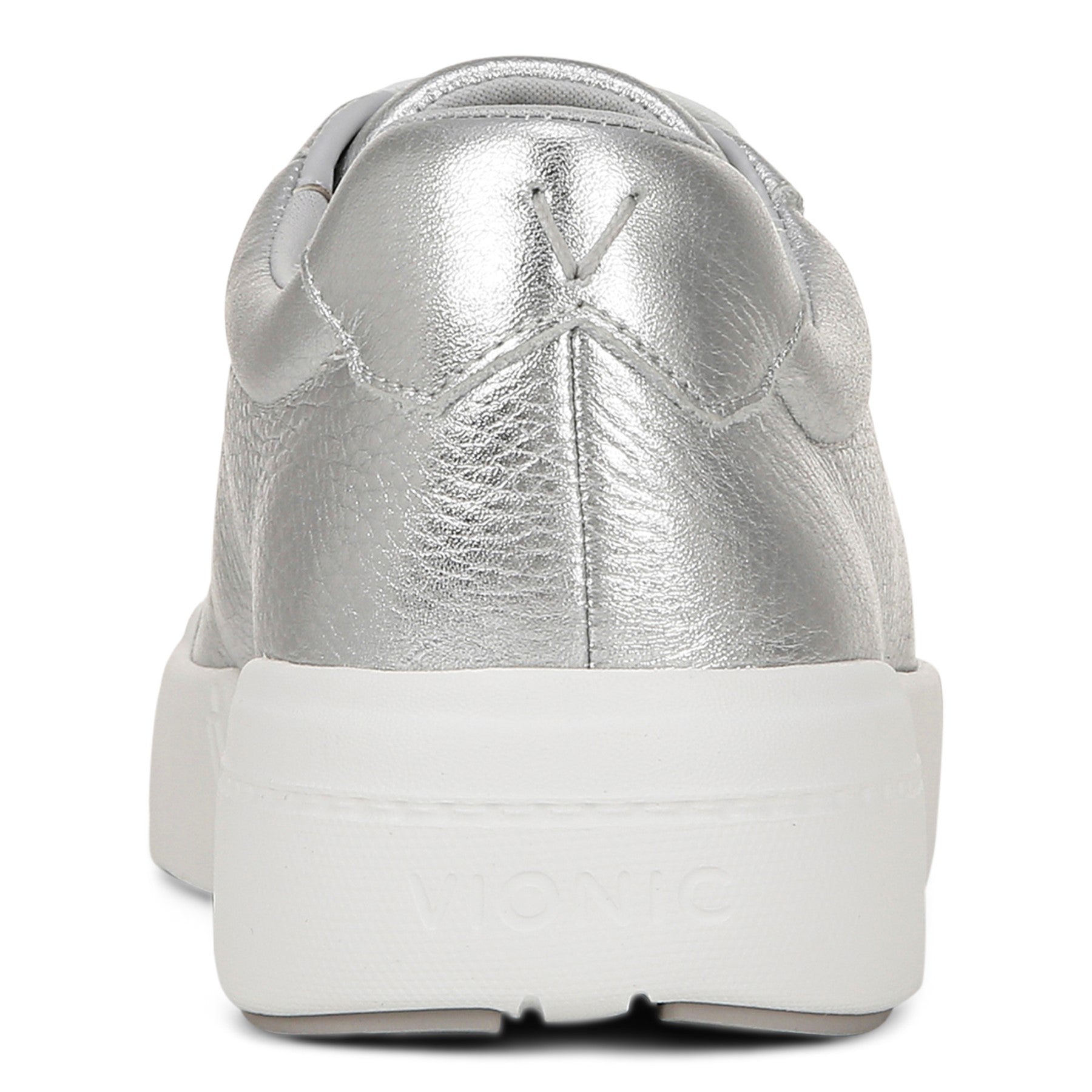 Vionic Colbie womens Slip On/Loafer/Moc Shoe - Silver - Back
