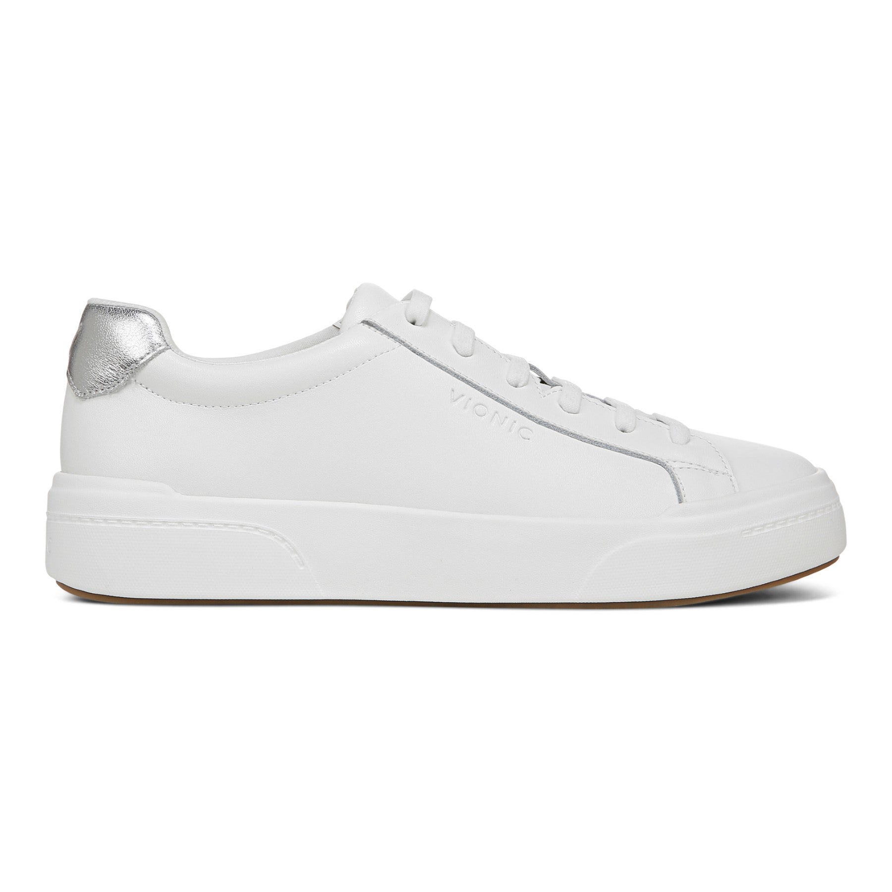 Vionic Colbie womens Slip On/Loafer/Moc Shoe - White Metallic Leather - Right side