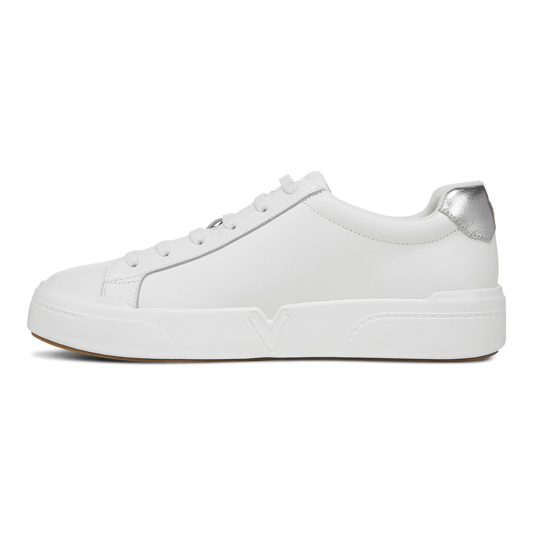 Vionic Colbie womens Slip On/Loafer/Moc Shoe - White Metallic Leather - Left Side