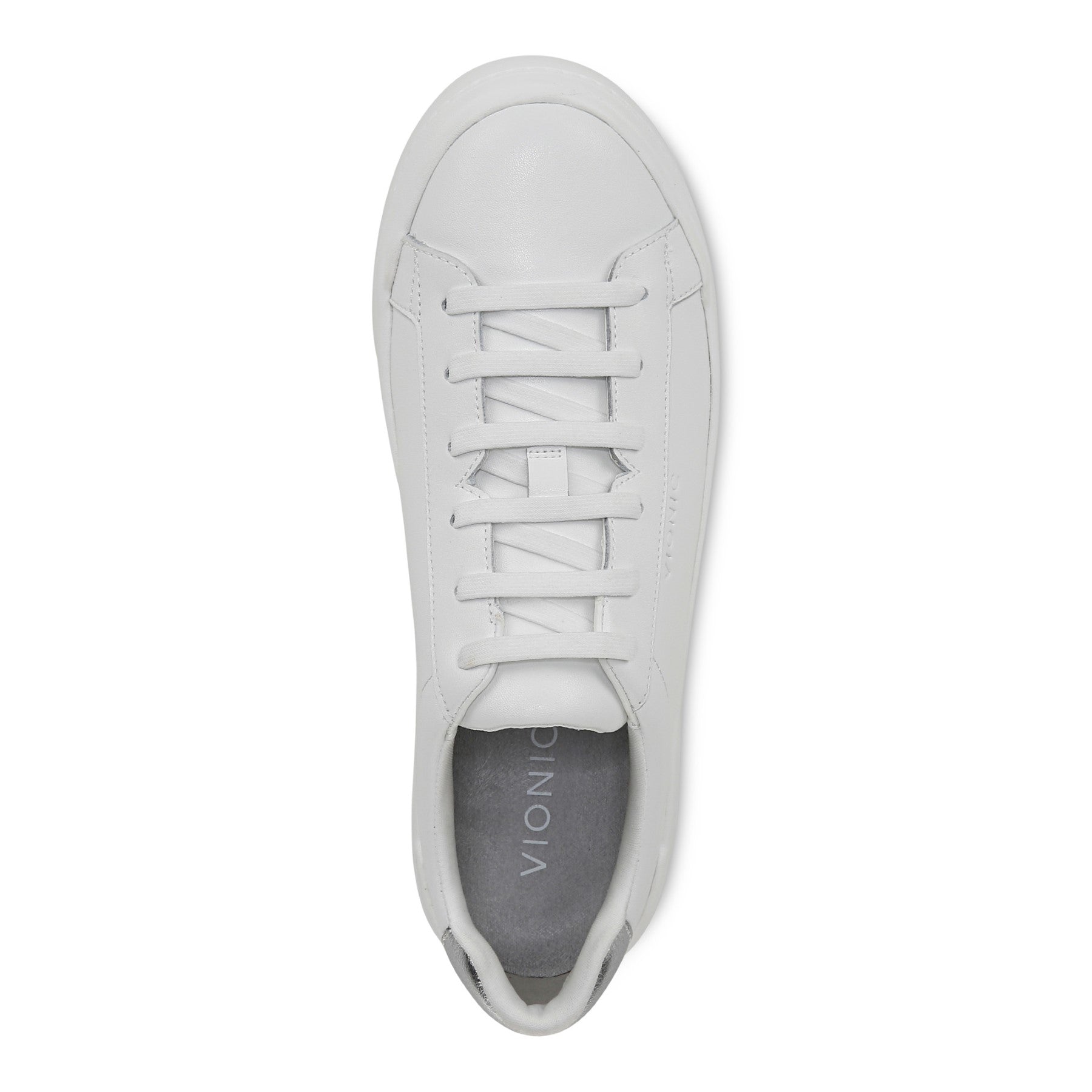 Vionic Colbie womens Slip On/Loafer/Moc Shoe - White Metallic Leather - Top