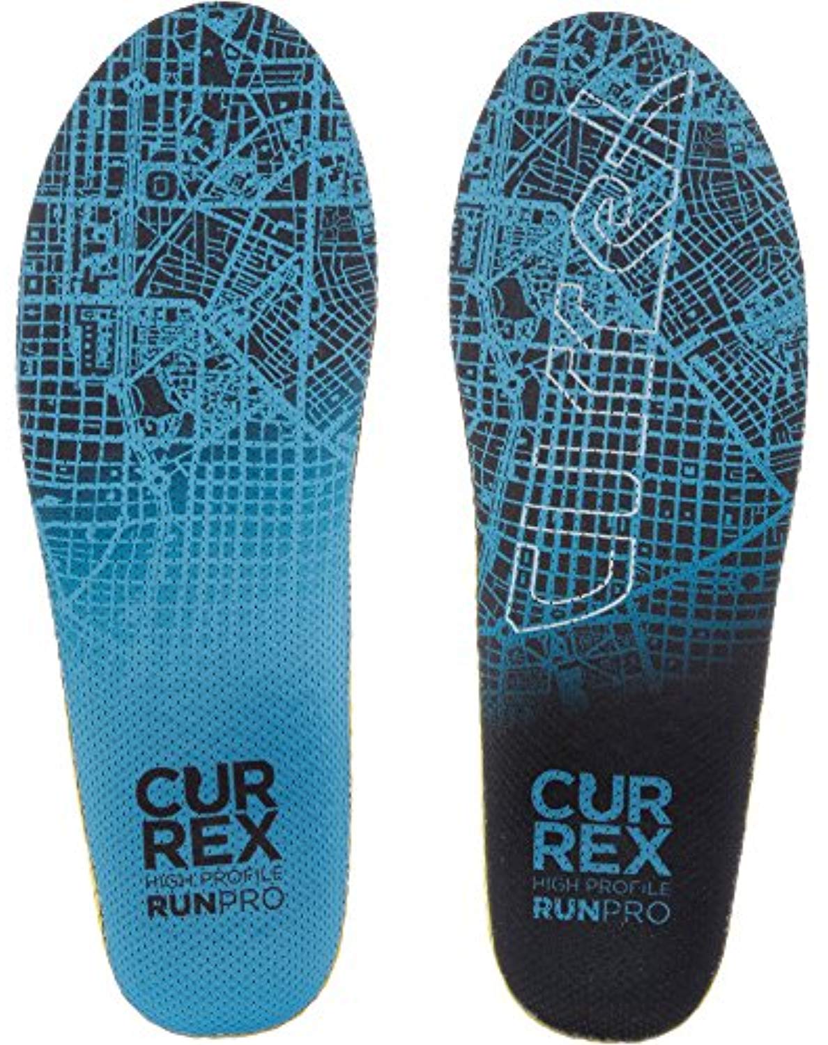 Currex RunPro Insoles - Cushioning / Dynamic Running Shoe Inserts - High Arch - Blue