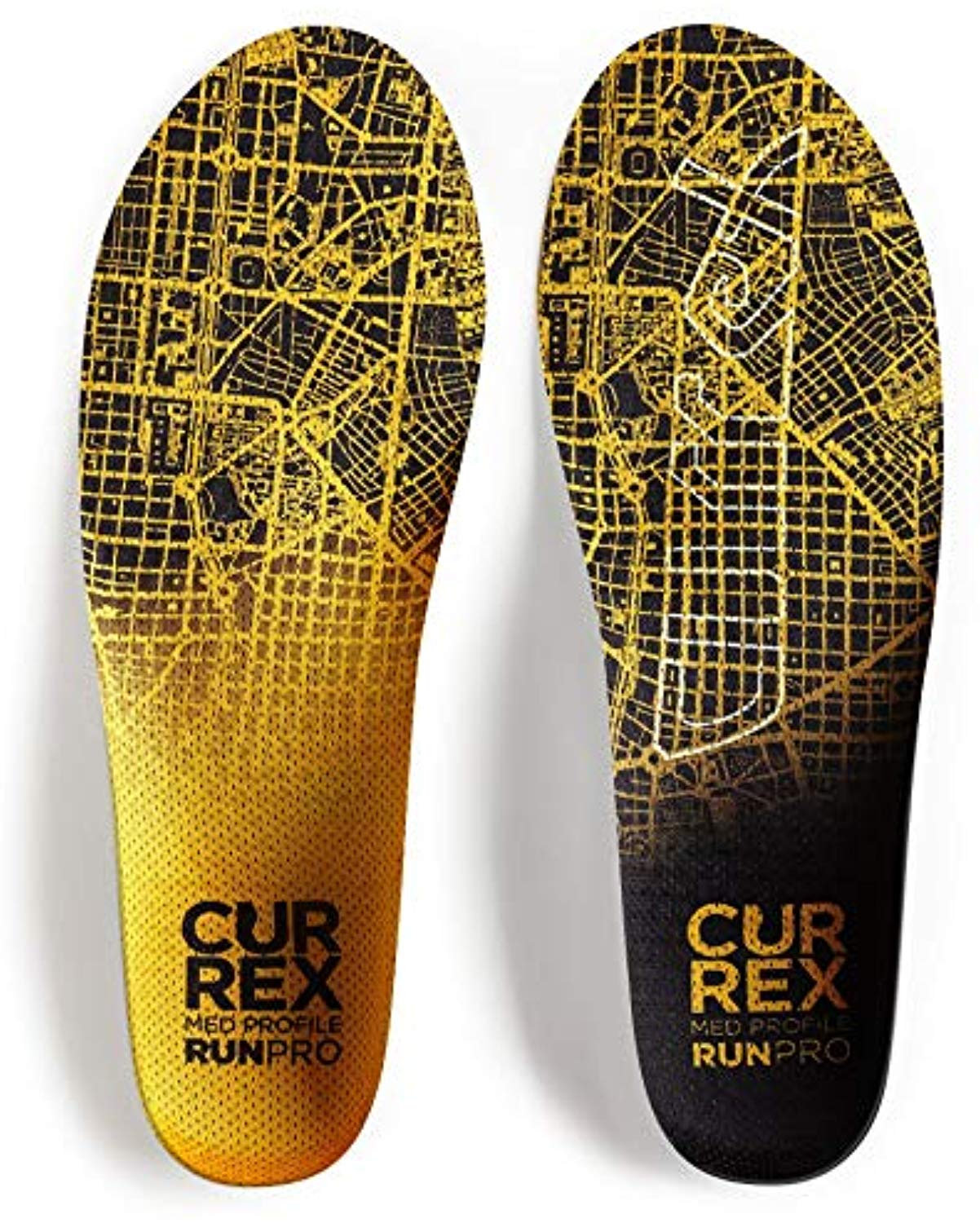 Currex RunPro Insoles - Cushioning / Dynamic Running Shoe Inserts - Medium Arch - Orange