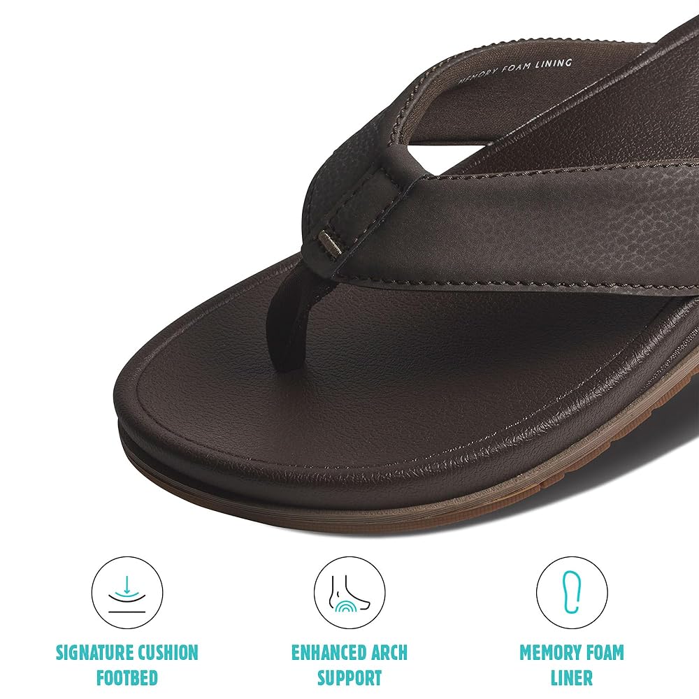 Reef Cushion Bonzer Men's Beach Sandals - Brown