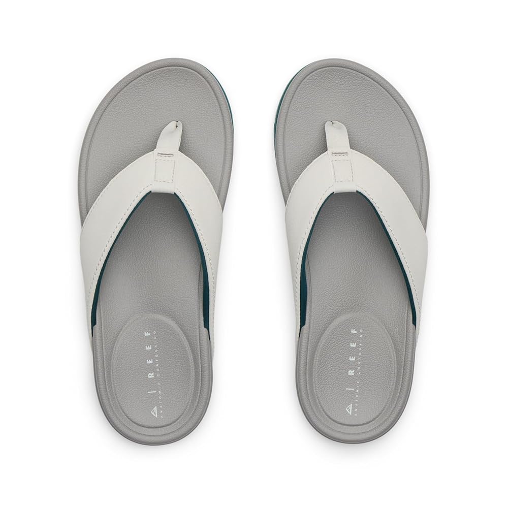 Reef Cushion Bonzer Men's Beach Sandals in Grey/Forest