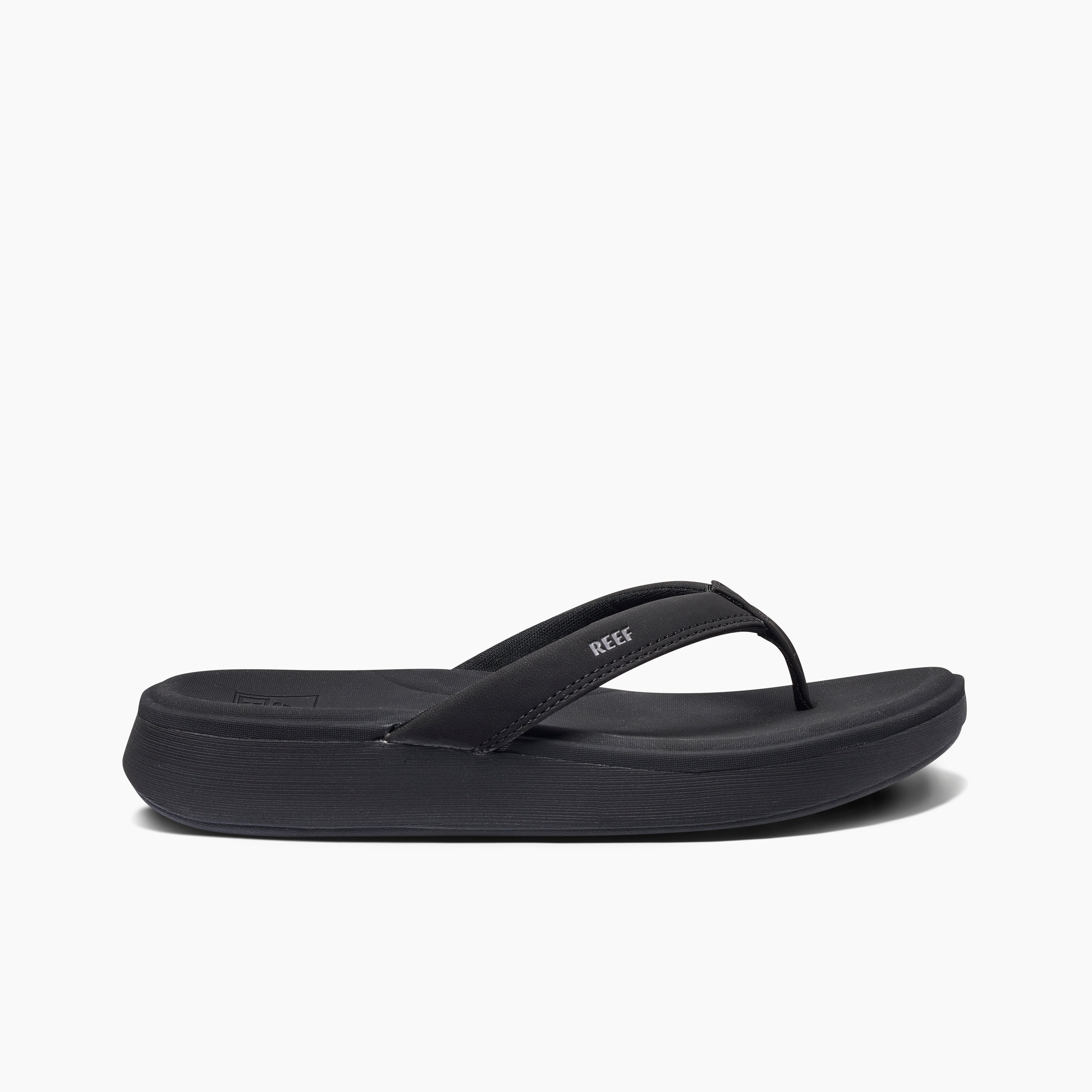 Reef Cushion Cloud Women\'s Comfort Sandals - Black - Side