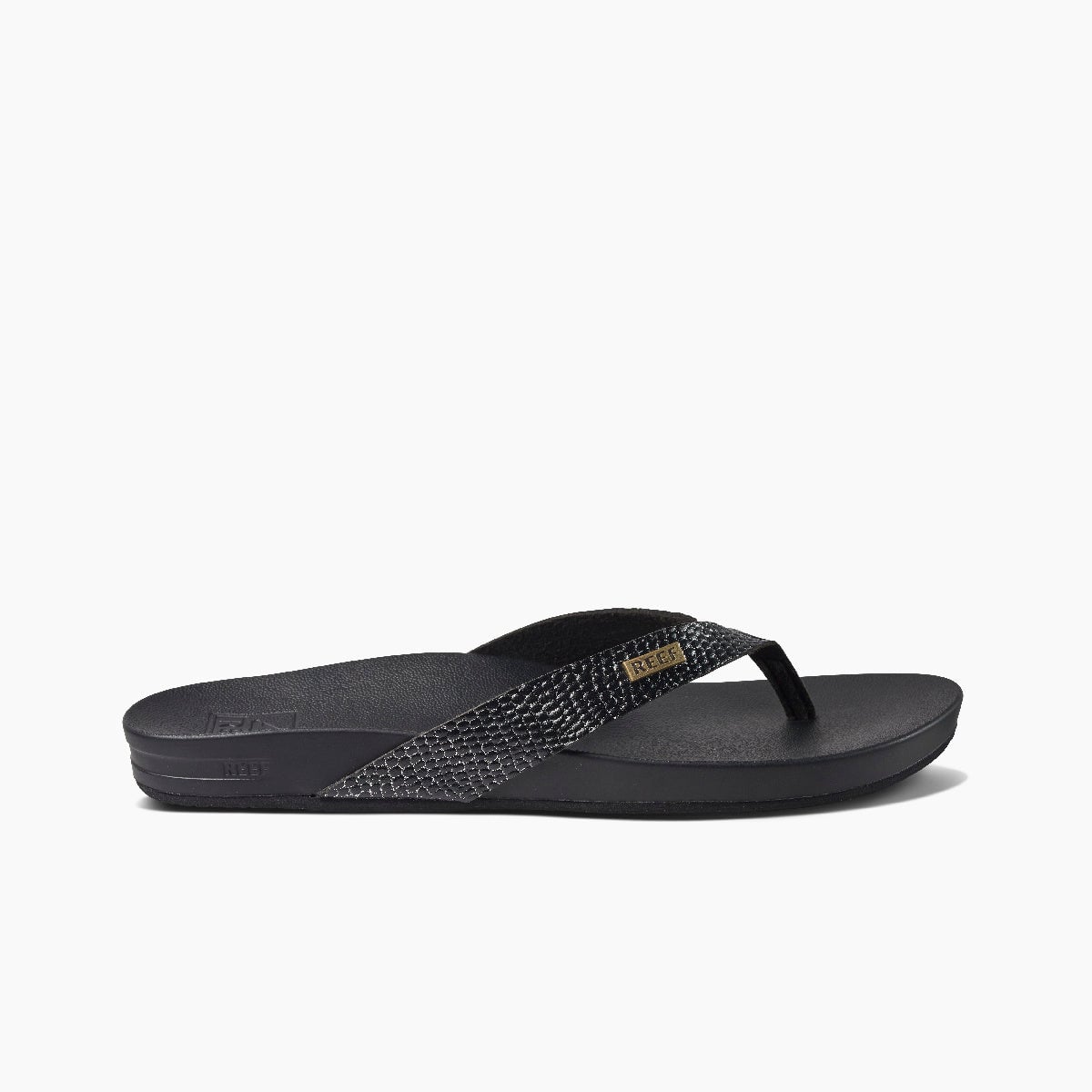 Reef Cushion Court Women's Sandals - Black Sassy - Side