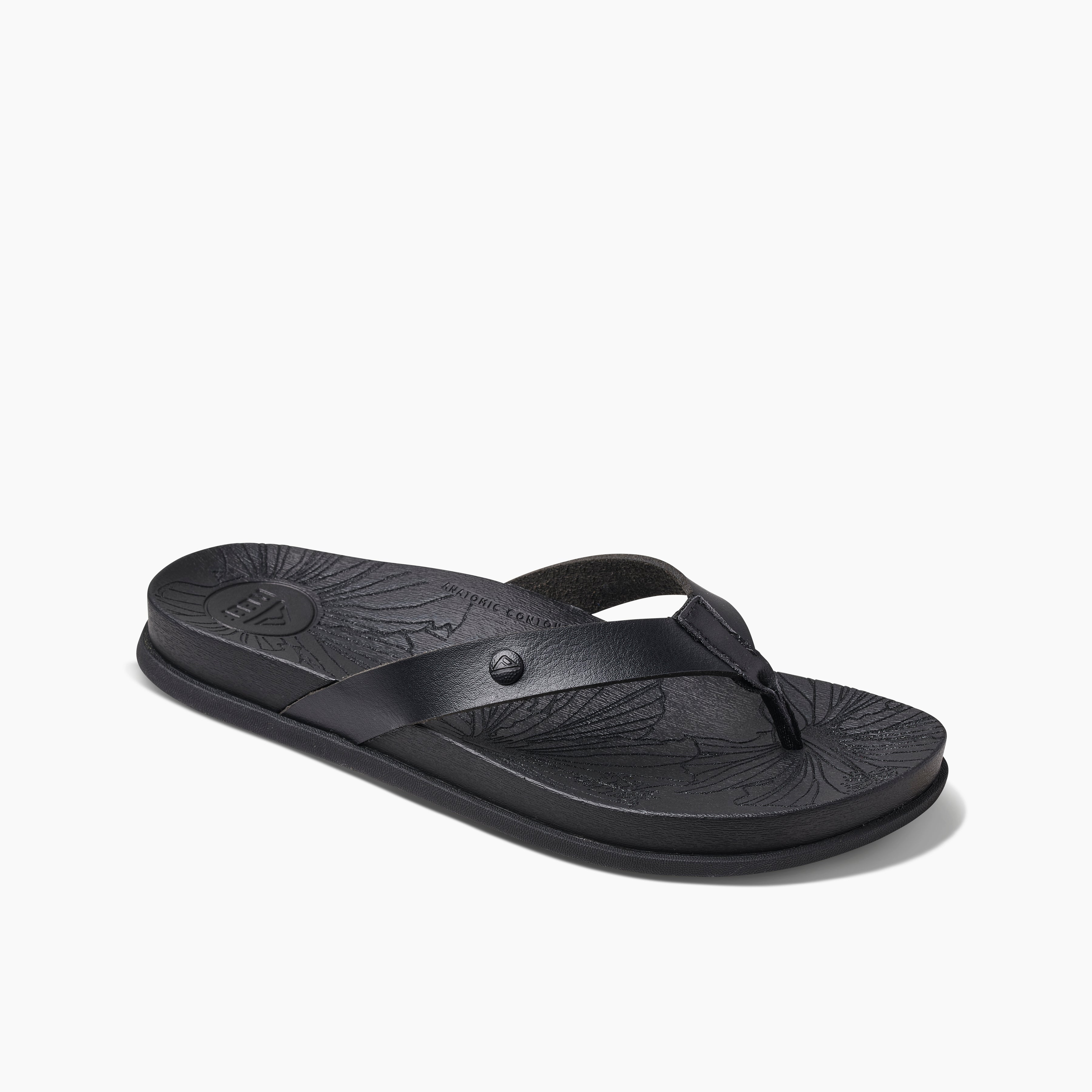 Reef Cushion Porto Cruz Women\'s Sandals - Black Night - Angle