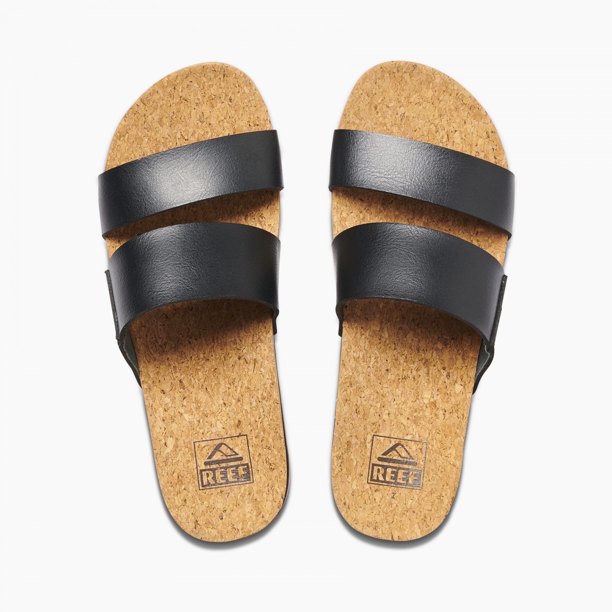 Reef Cushion Vista Hi Women\'s Slide Sandals - Black - Top