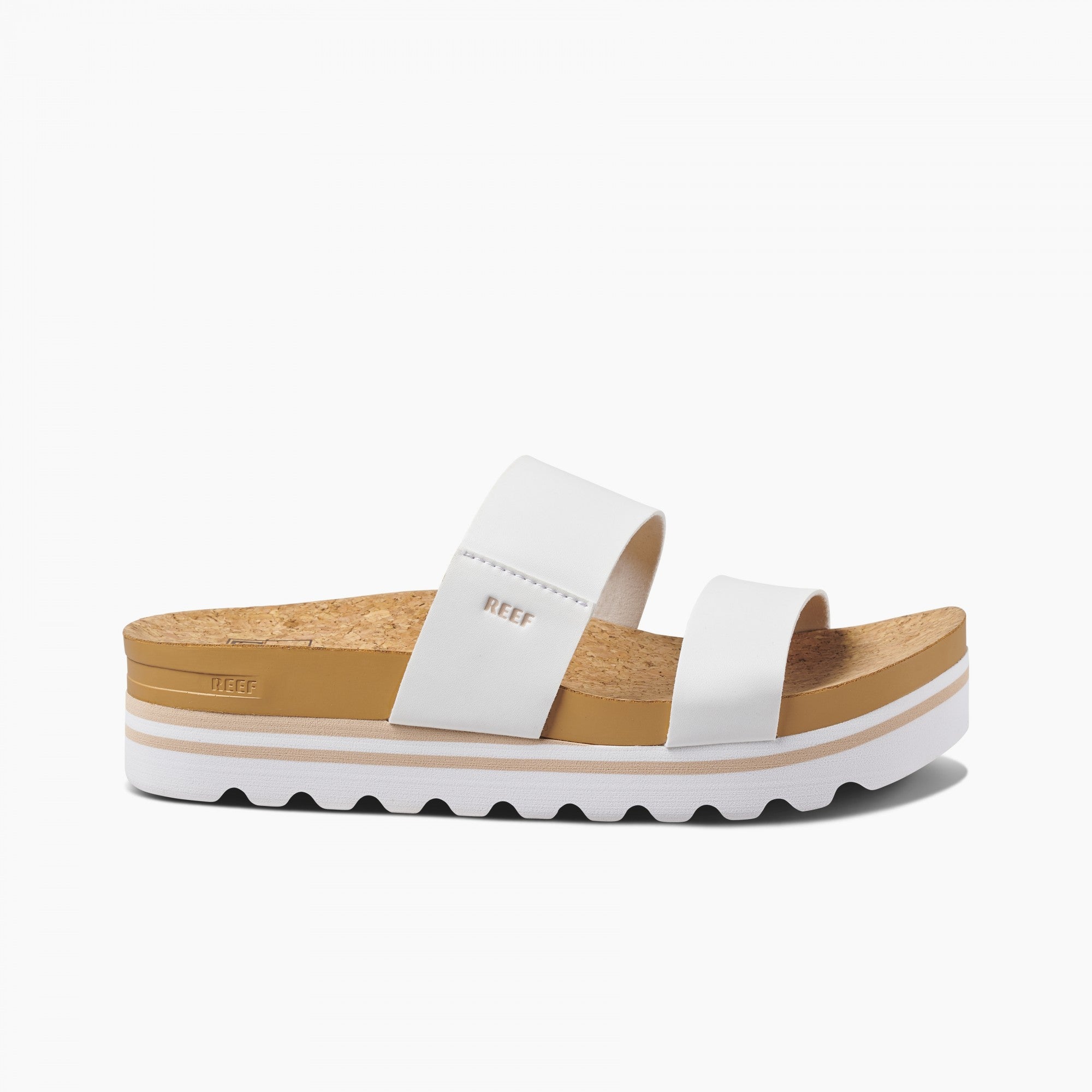 Reef Cushion Vista Hi Women\'s Slide Sandals - Cloud - Side